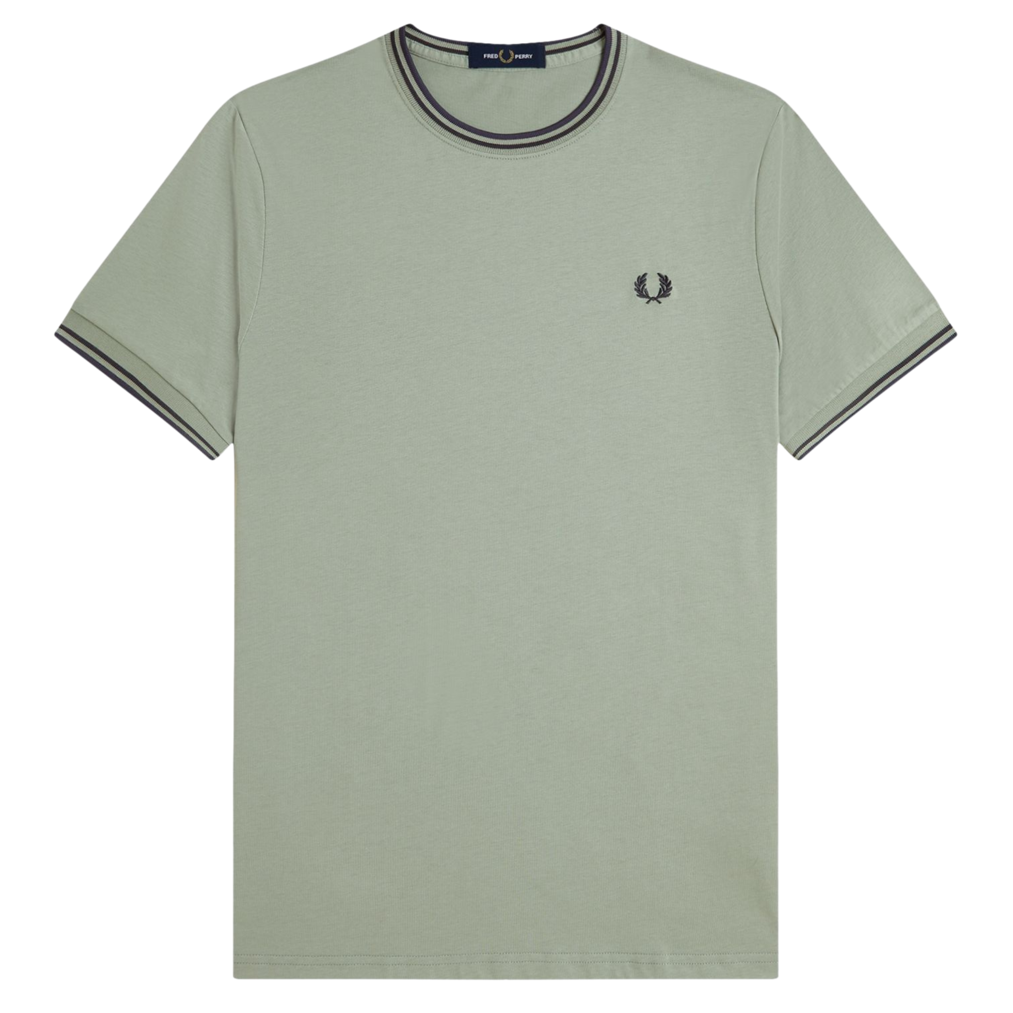 Mens Fred Perry Bayleaf/Dark Airforce/Tennis Blue Twin Tipped S/s T Shirt