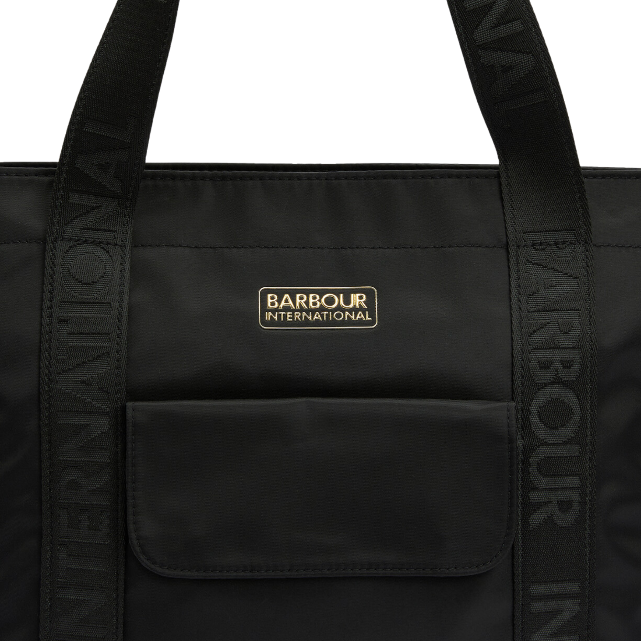 Womens Barbour International Black Qualify Tote Bag