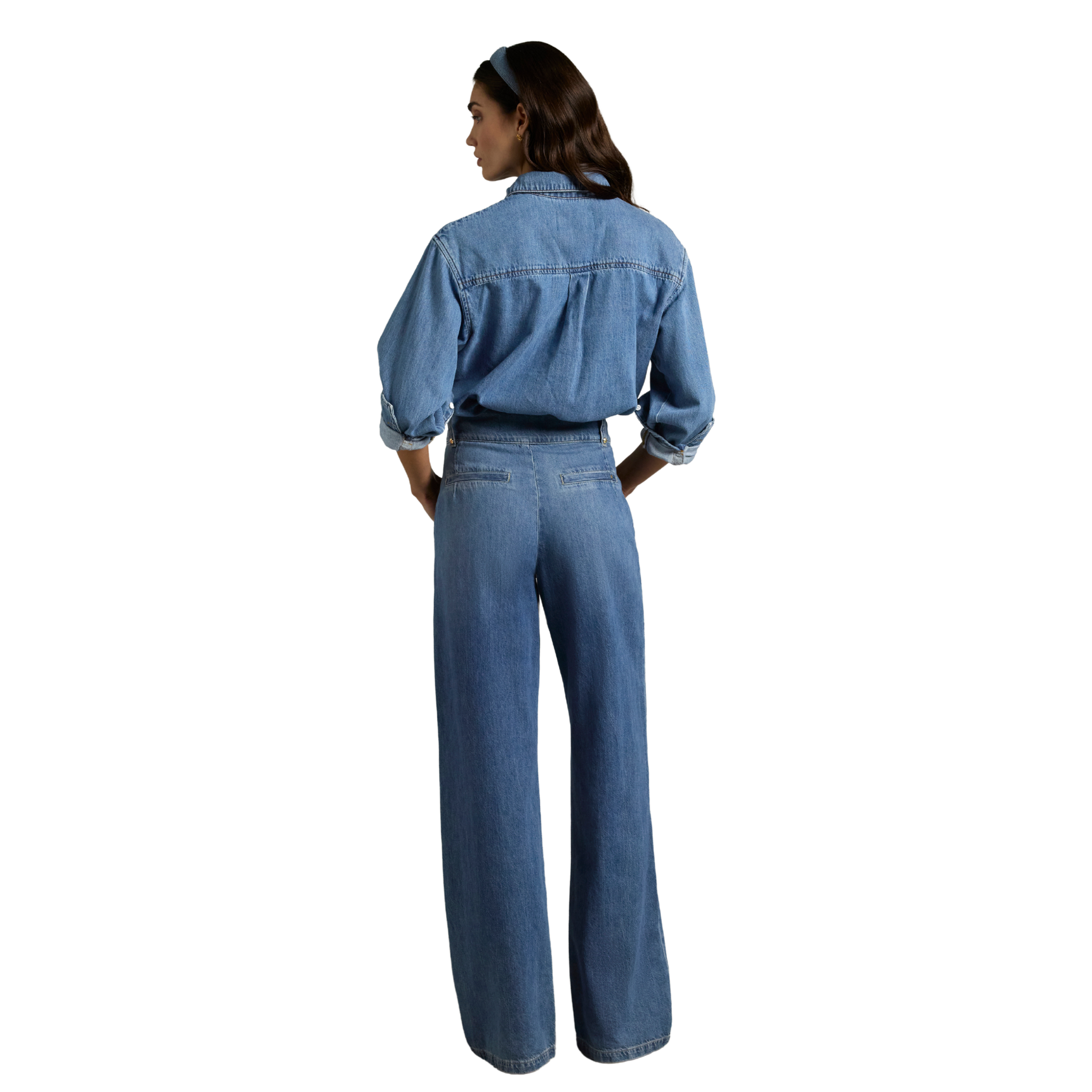 Womens Holland Cooper Mid Quartz Cropped Denim Shirt