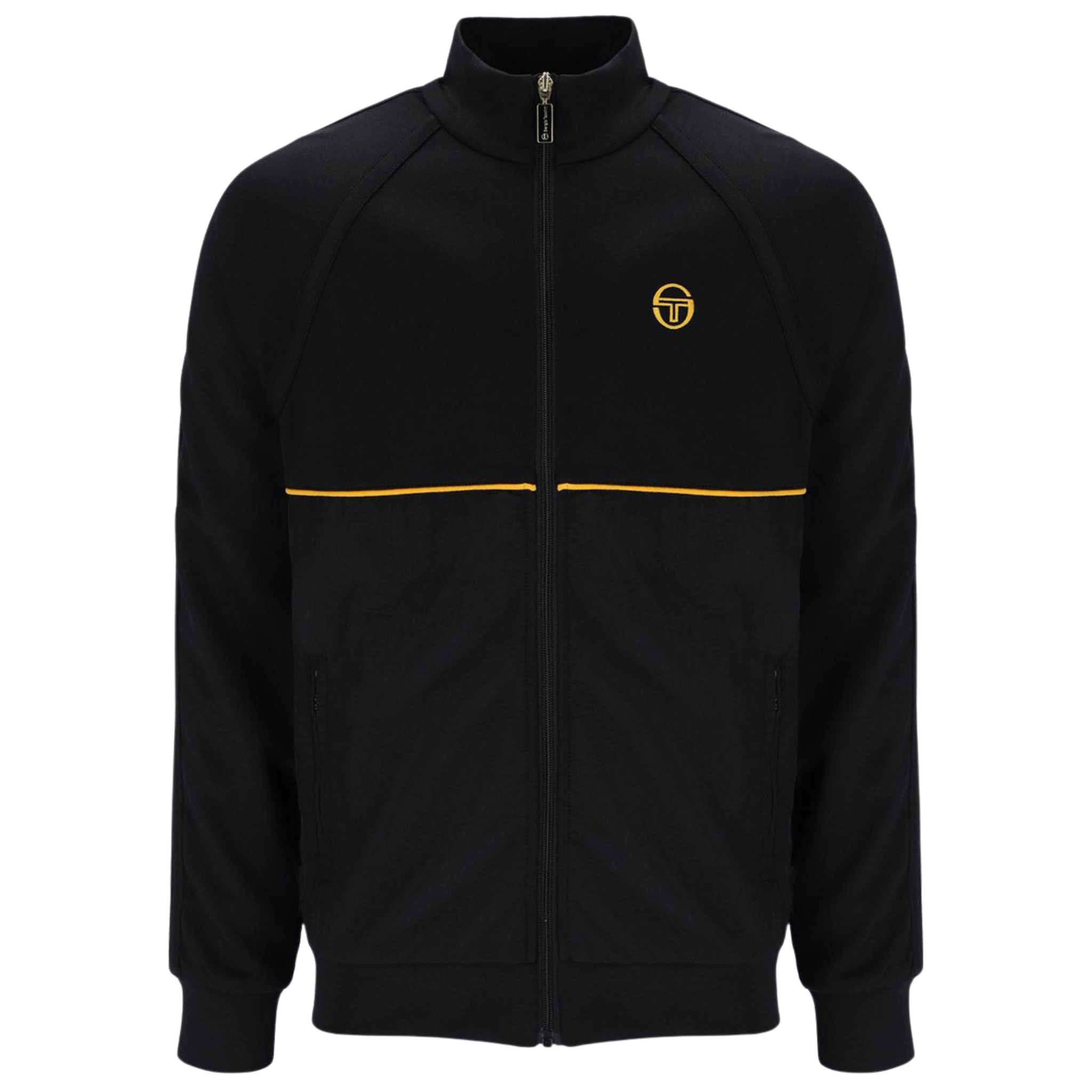 Mens Sergio Tacchini Black New Catania Track Top