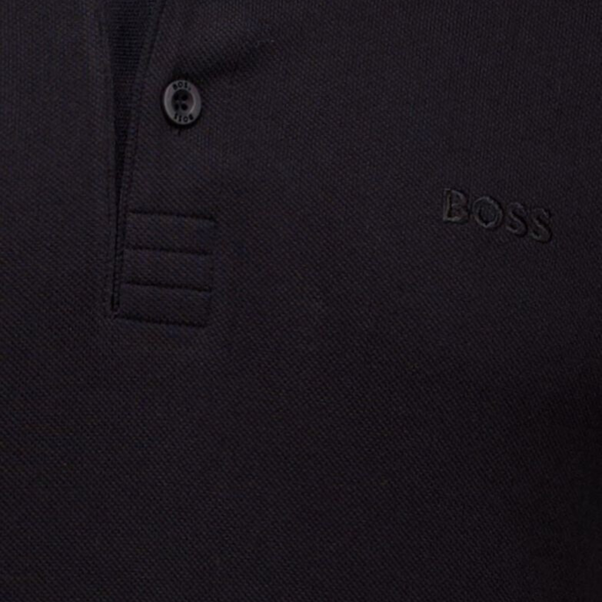 Mens BOSS Black Paddy Regular Fit S/s Polo Shirt