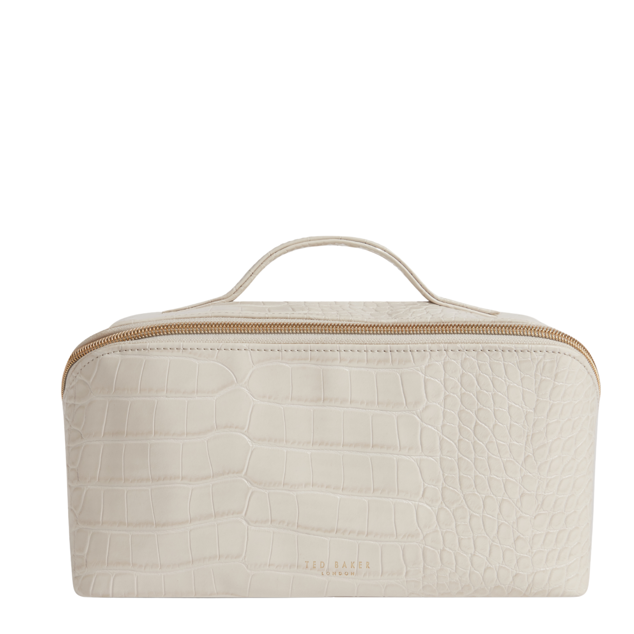 Womens Ted Baker Ivory Vieda Croc Effect Small Makeup Bag