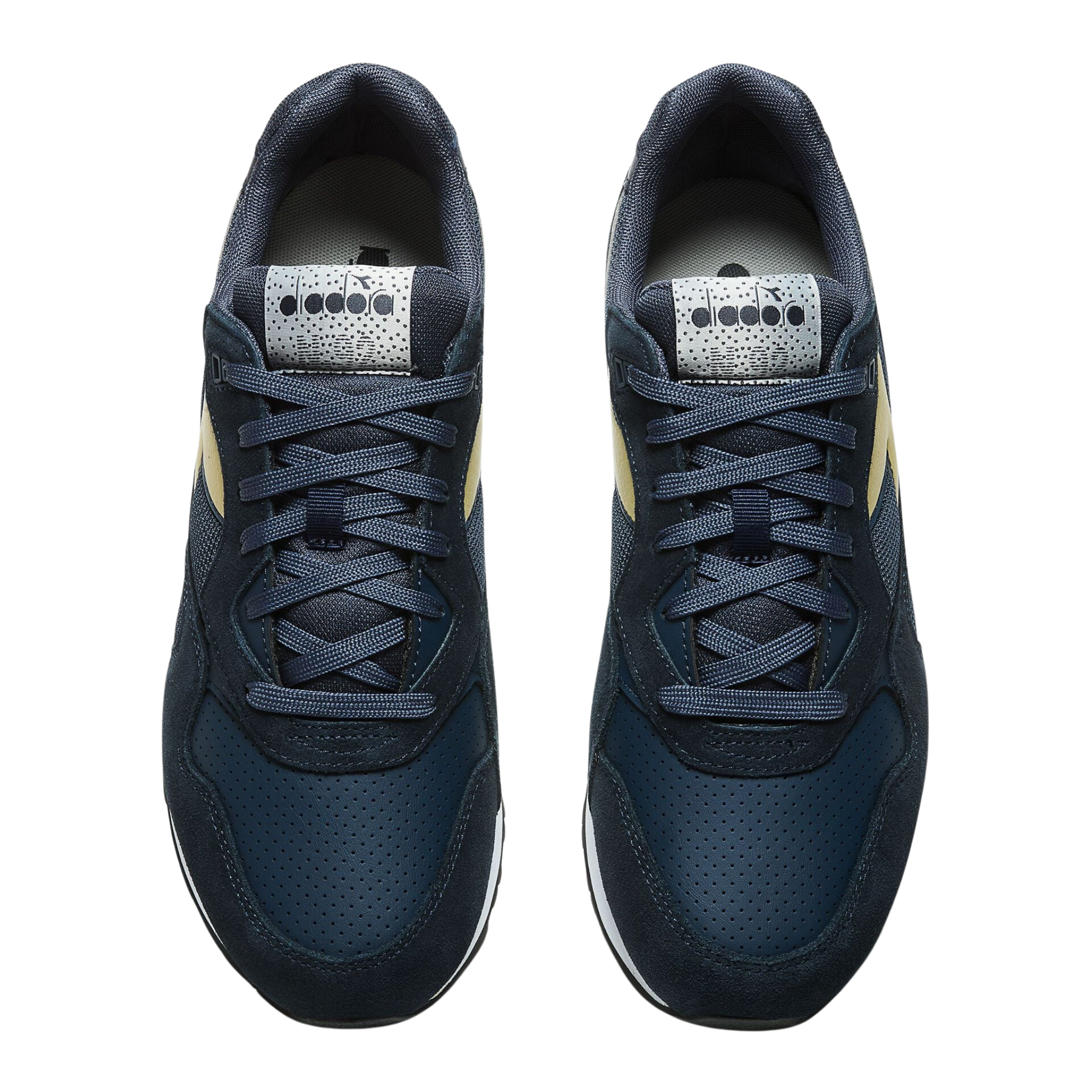 Mens Diadora Dark Navy/Dune Green N.92 Advance Trainers