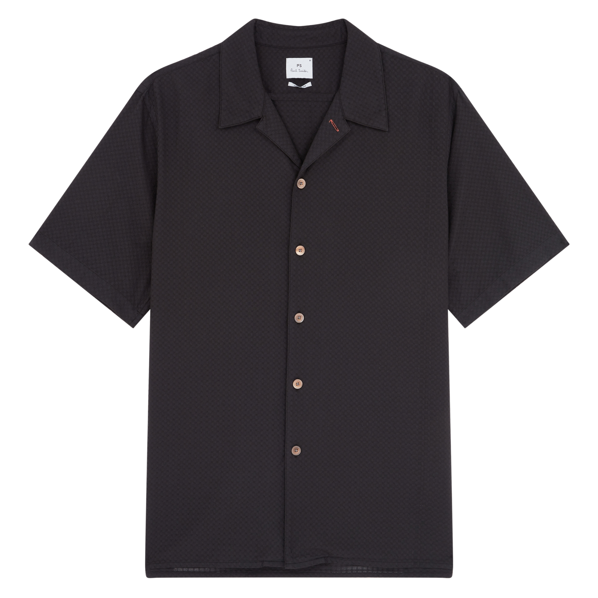 Mens Paul Smith Black Lightweight Textured Casual Fit S/s Shirt