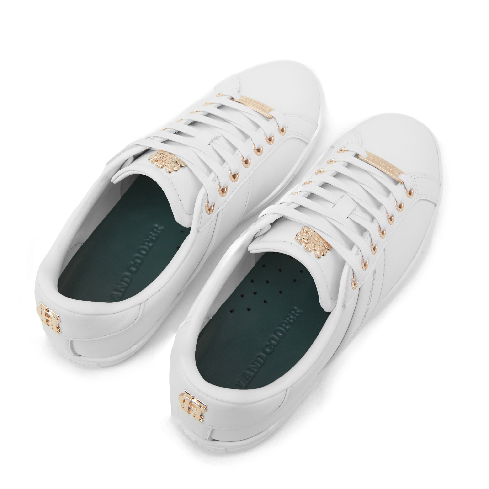 Womens Holland Cooper White Knightsbridge Court Trainers