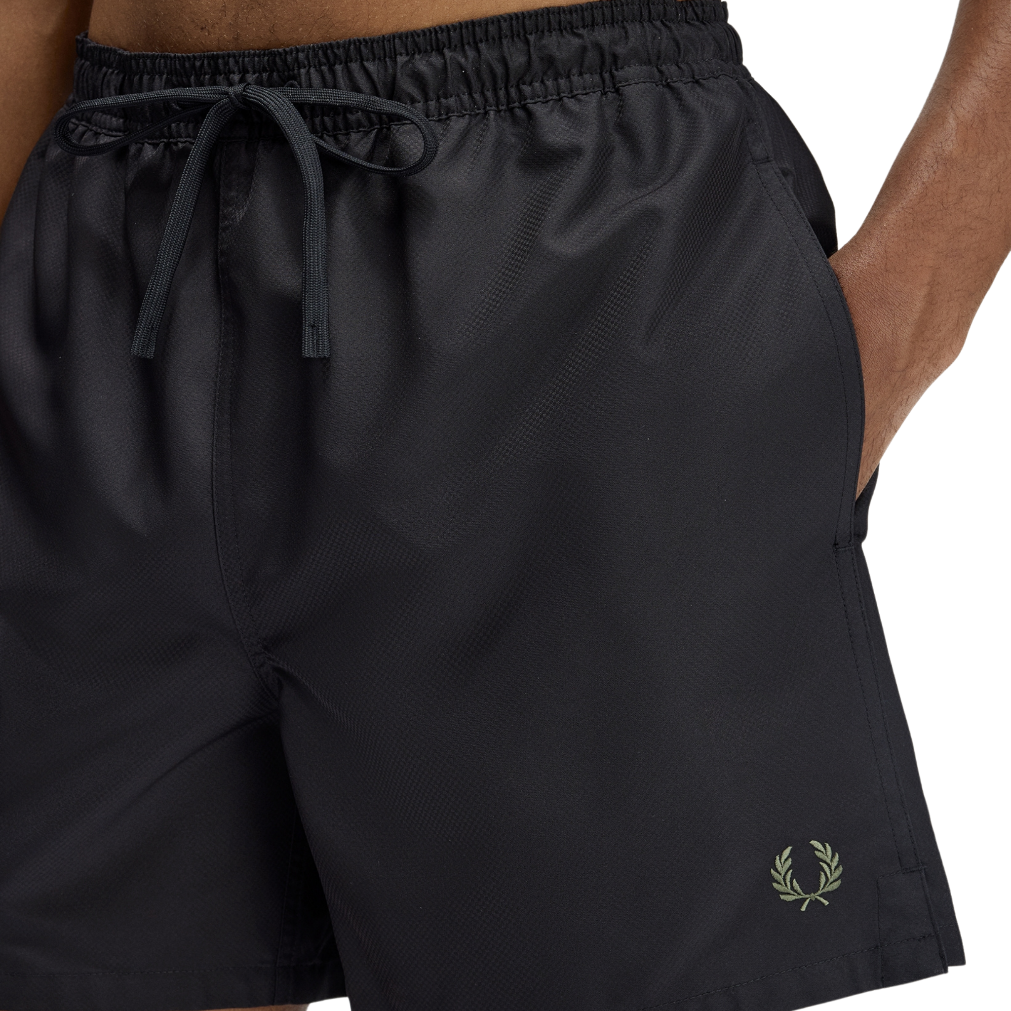 Mens Fred Perry Black Swim Shorts