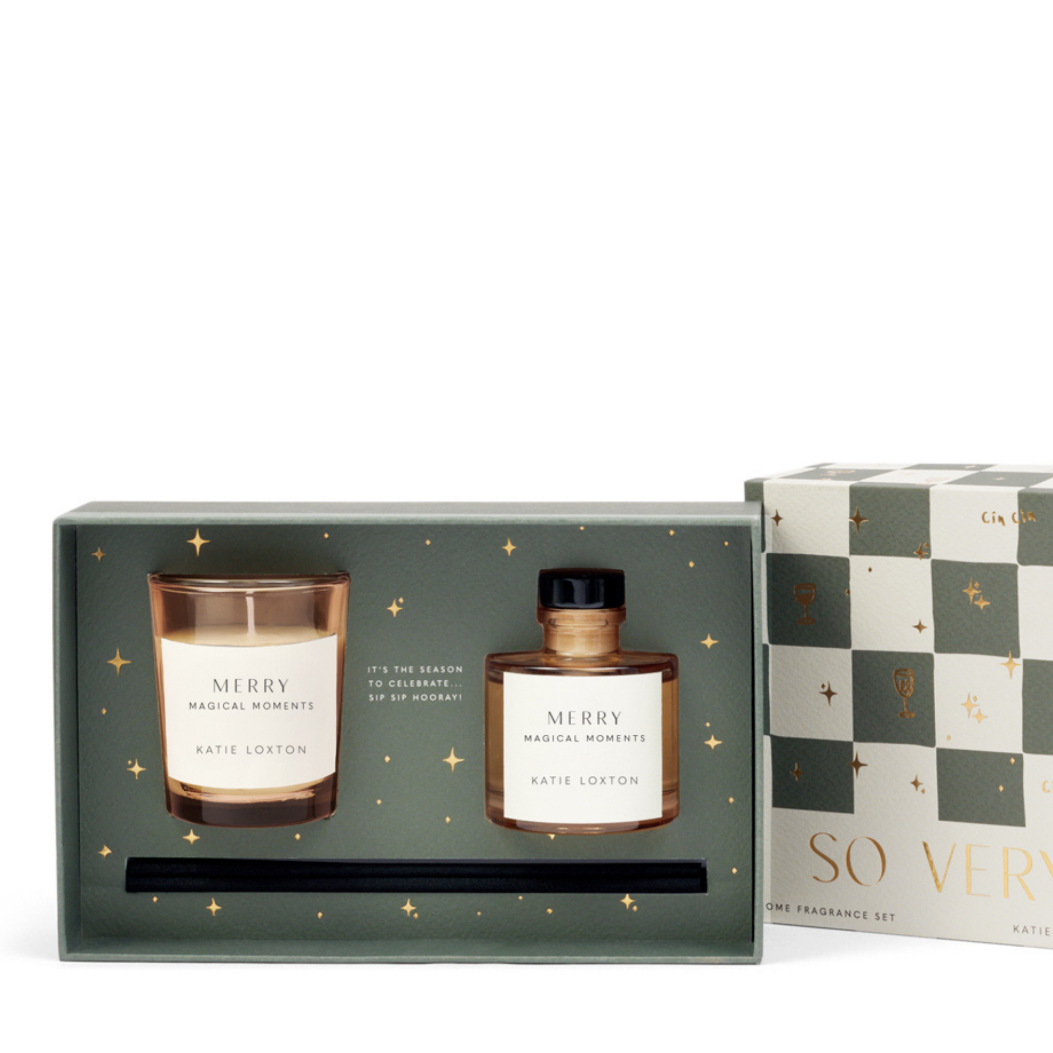 Womens Katie Loxton So Very Merry Mini Votive & Reed Diffuser Gift Set