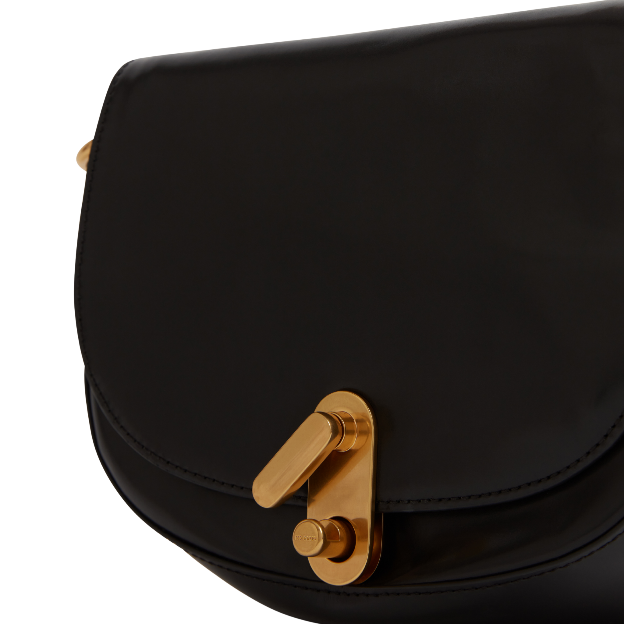 Womens Ted Baker Black Kkhayli Twist Lock Detail Shoulder Bag