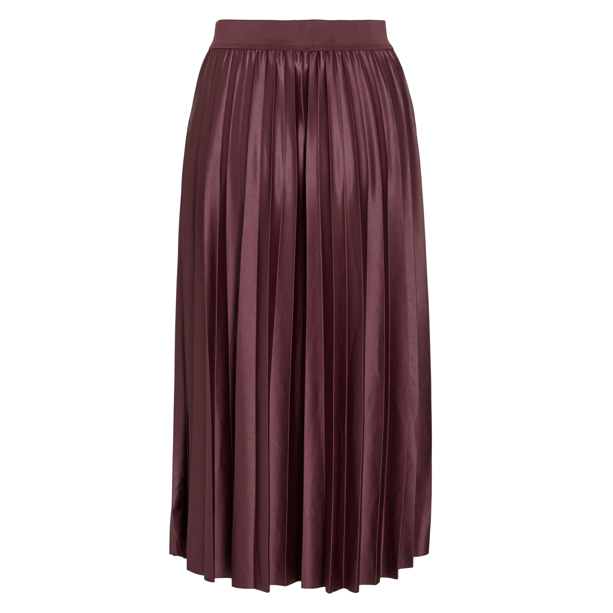 Womens Vila Fig Vinitban Pleated Midi Skirt