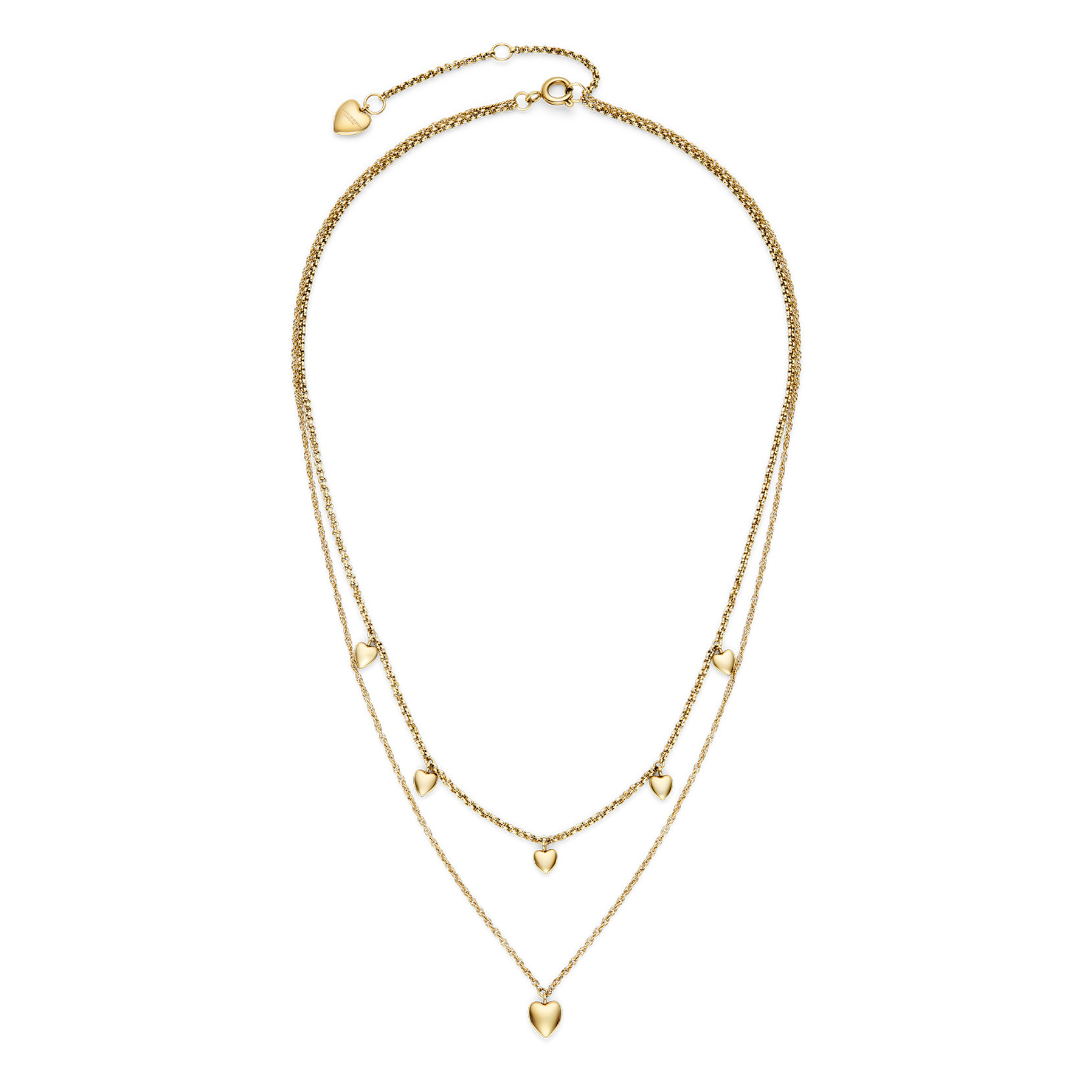 Womens Olivia Burton Gold Layered Mini Hearts Necklace