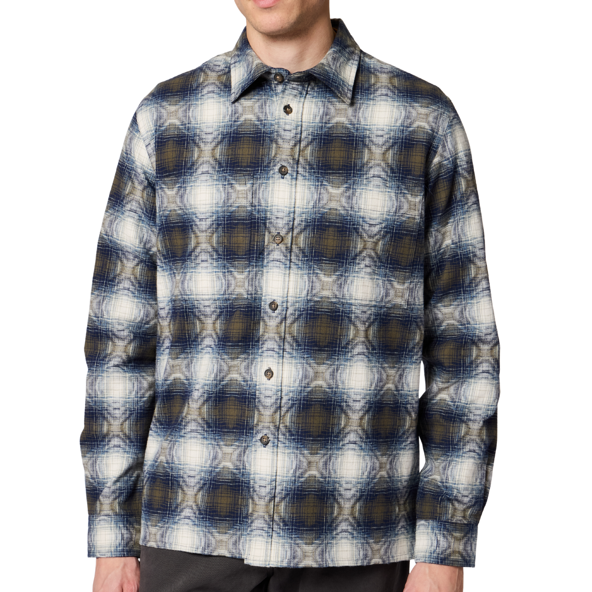 Mens Paul Smith Blue Illusion Casual Fit Overshirt