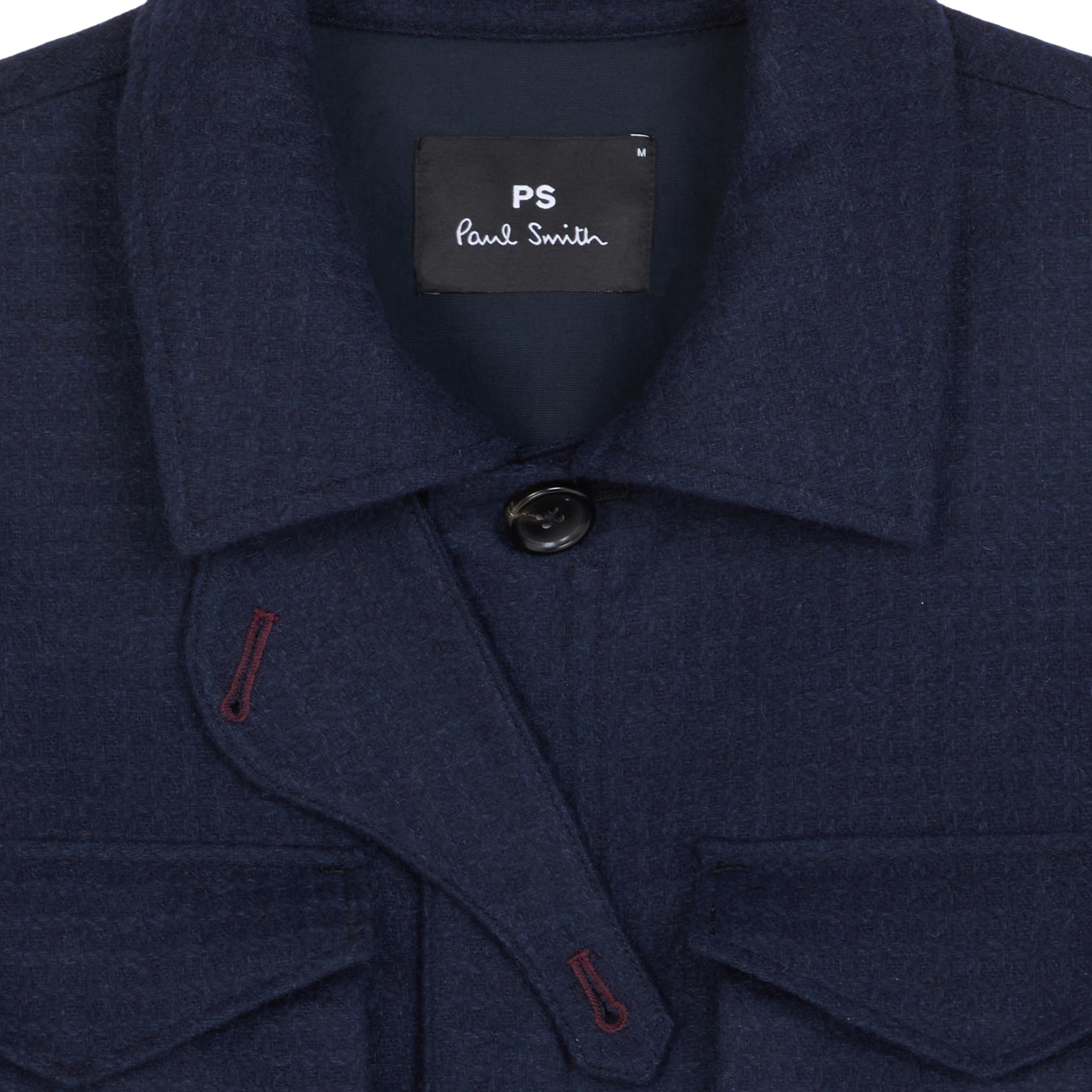 Mens Paul Smith Navy Showerproof Wool Field Jacket
