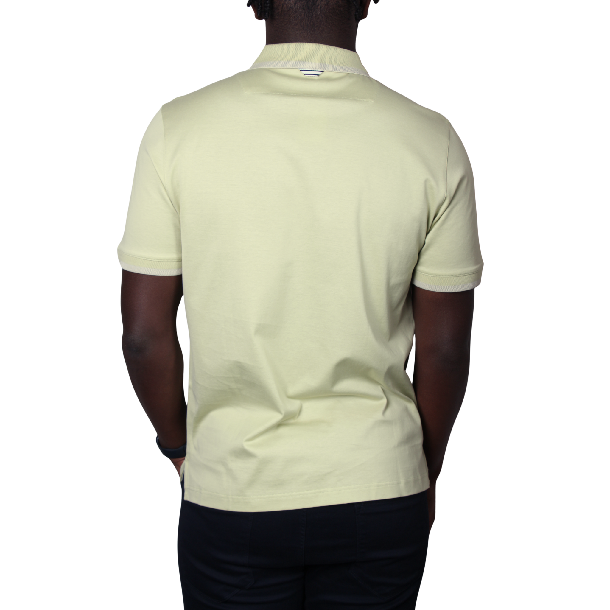 Mens Mercery Light Sage Regal Zip Neck S/s Polo Shirt