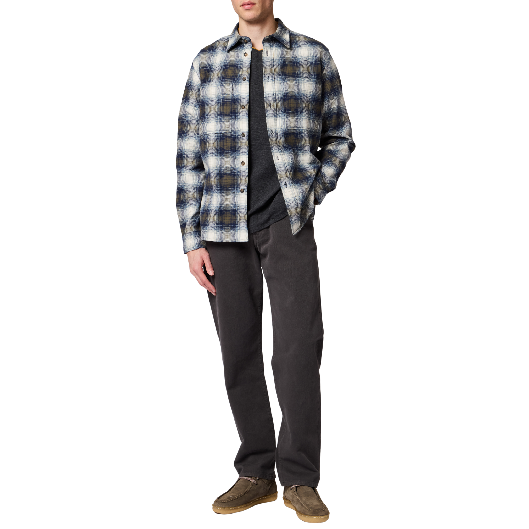 Mens Paul Smith Blue Illusion Casual Fit Overshirt