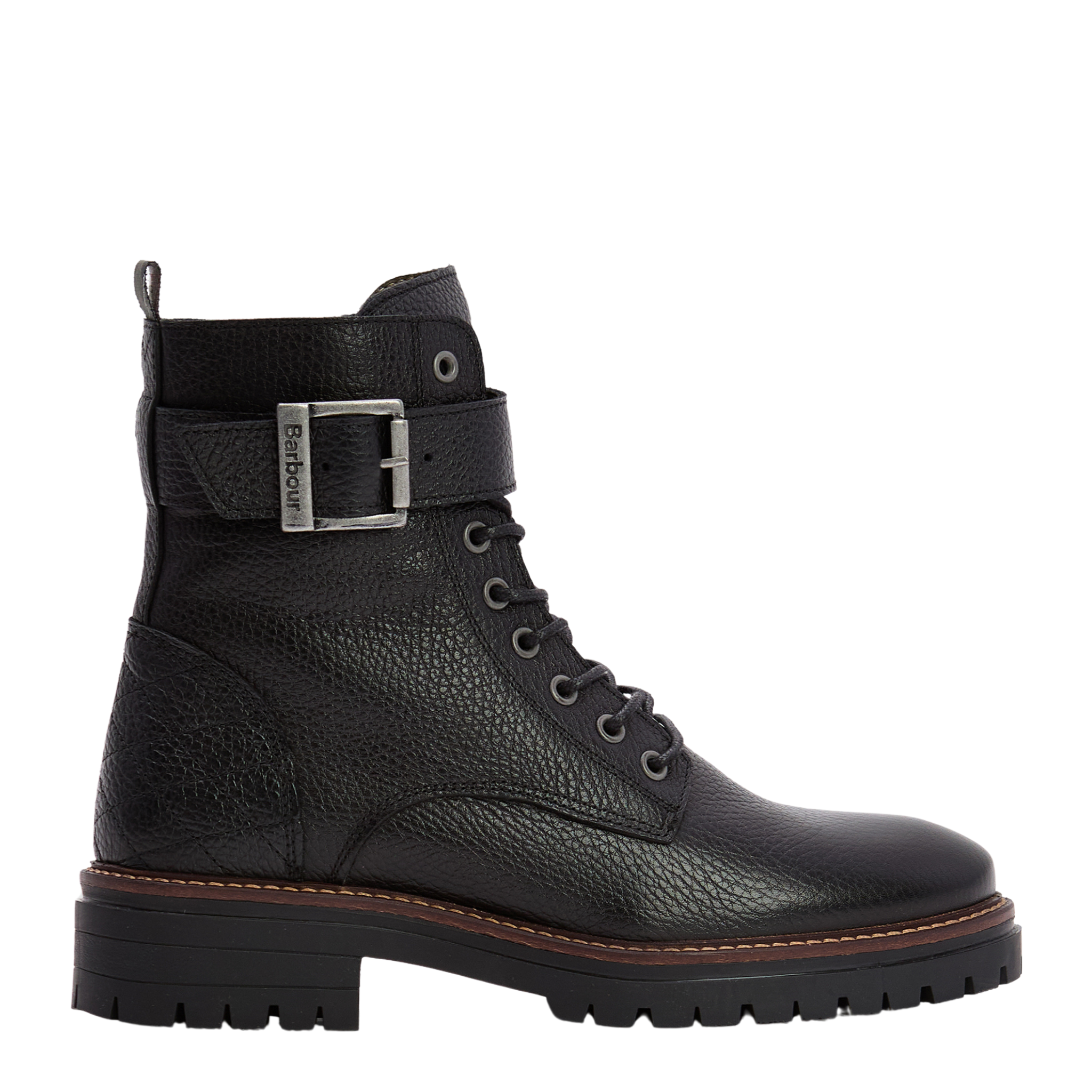 Womens Barbour Black Heidi Lace Up Boots