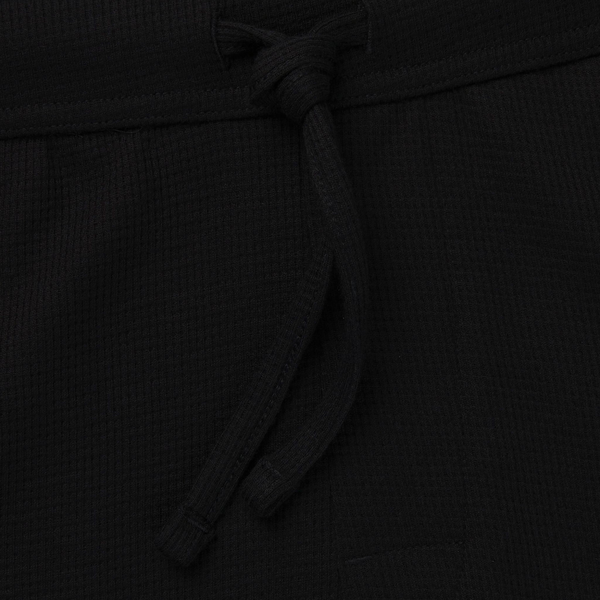 Mens BOSS Black Waffle Lounge Shorts