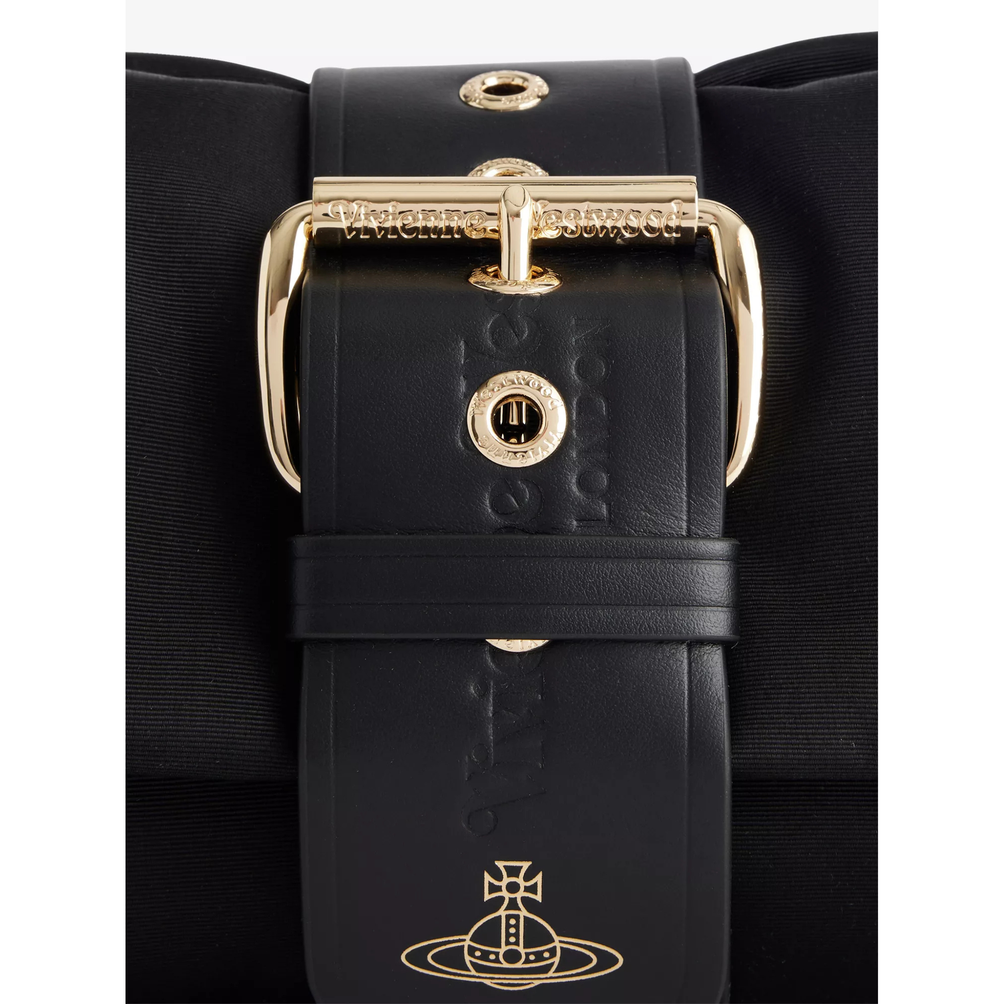 Womens Vivienne Westwood Black Moire Hazel Treasure Handbag