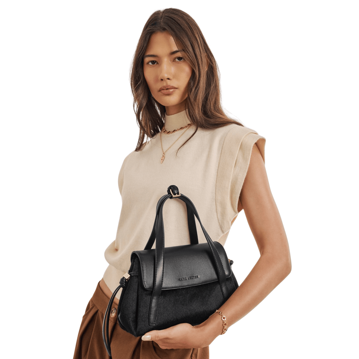 Womens Katie Loxton Black Alyssa Top Handle Bag