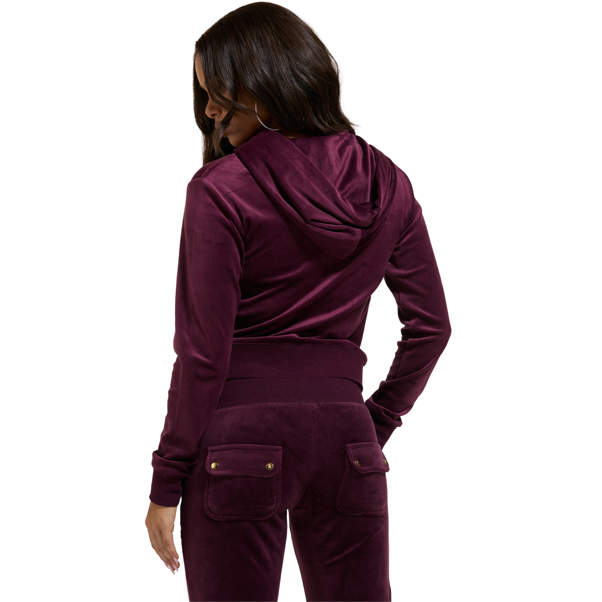 Womens Juicy Couture Winetasting Robertson Gold Zip Hoodie