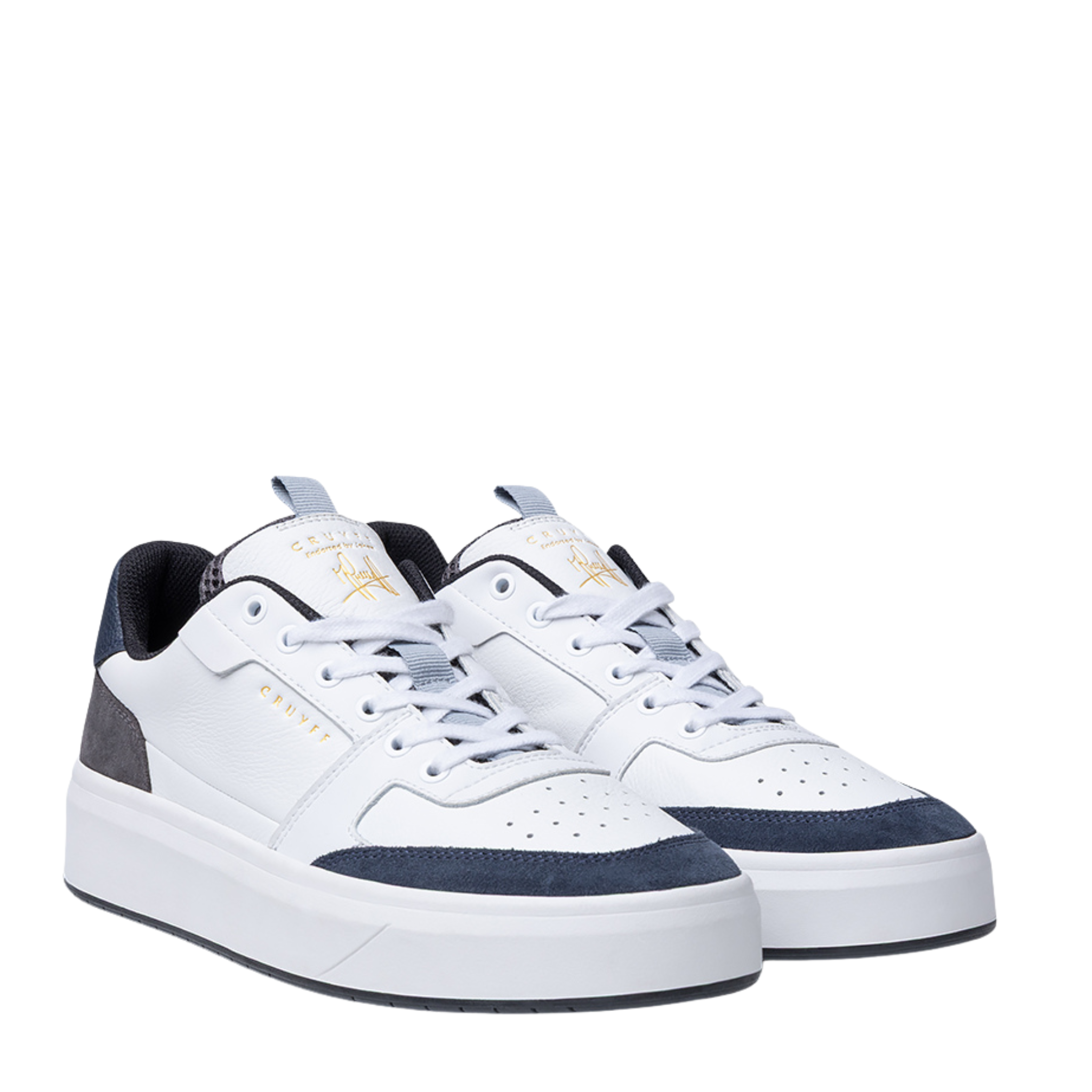 Mens Cruyff White/Navy Endorsed Pro Trainers