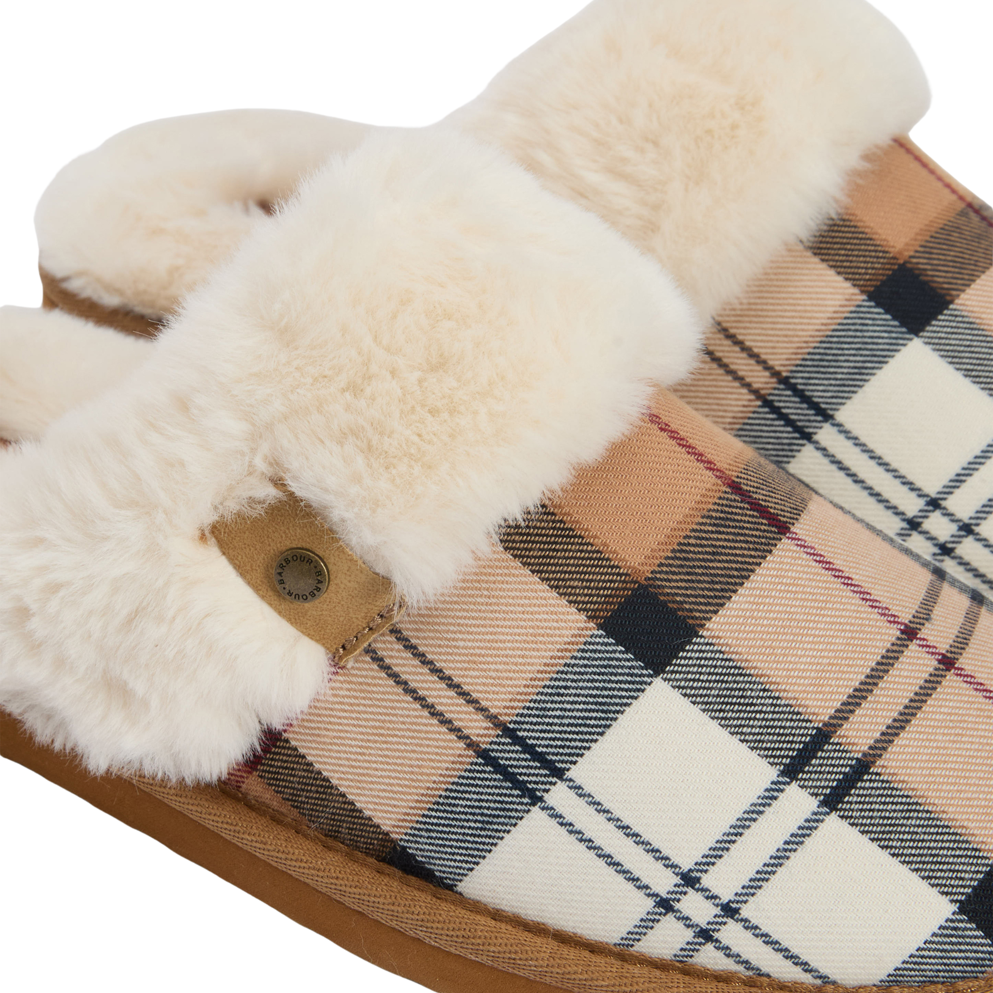 Womens Barbour Hessian Tartan Claudia Slippers
