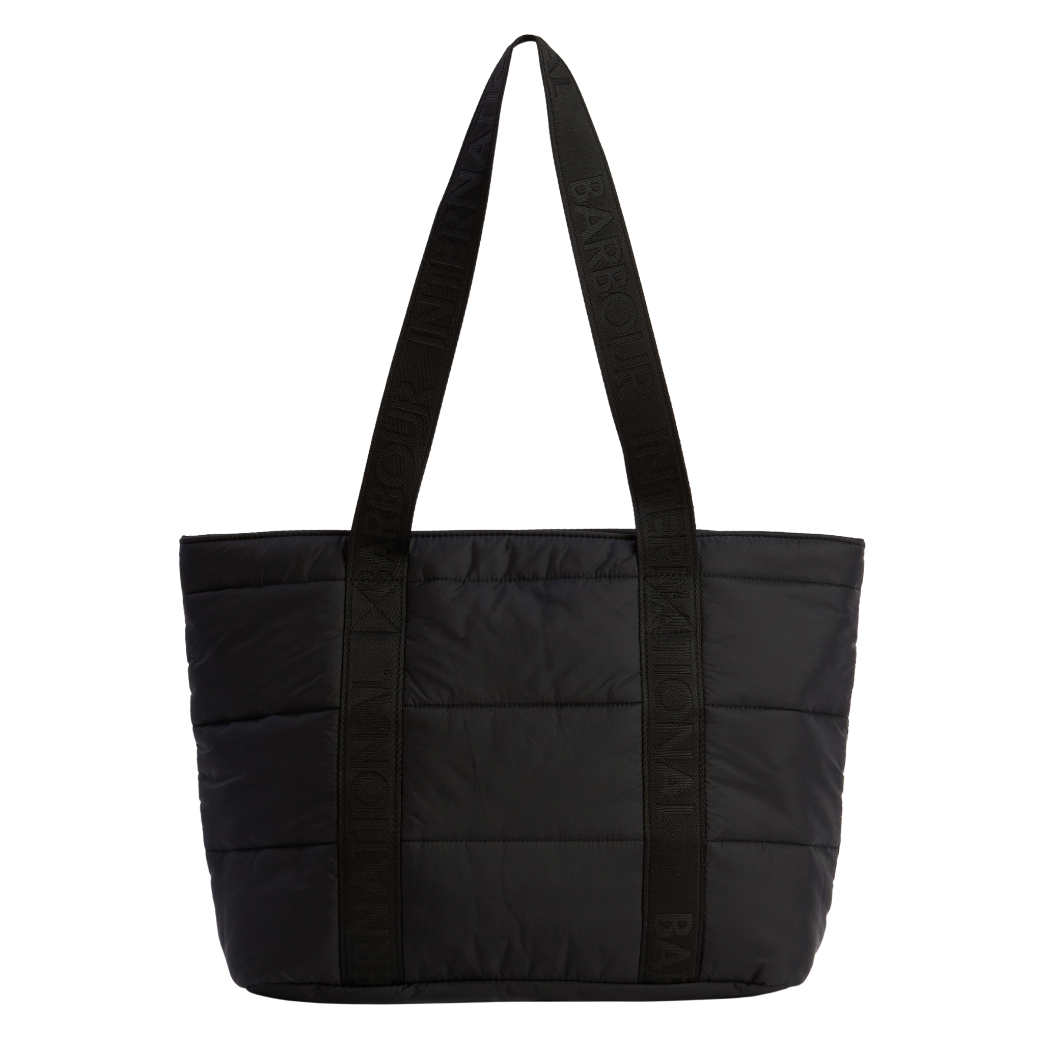 Womens Barbour International Black Monaco Quilt Tote Bag