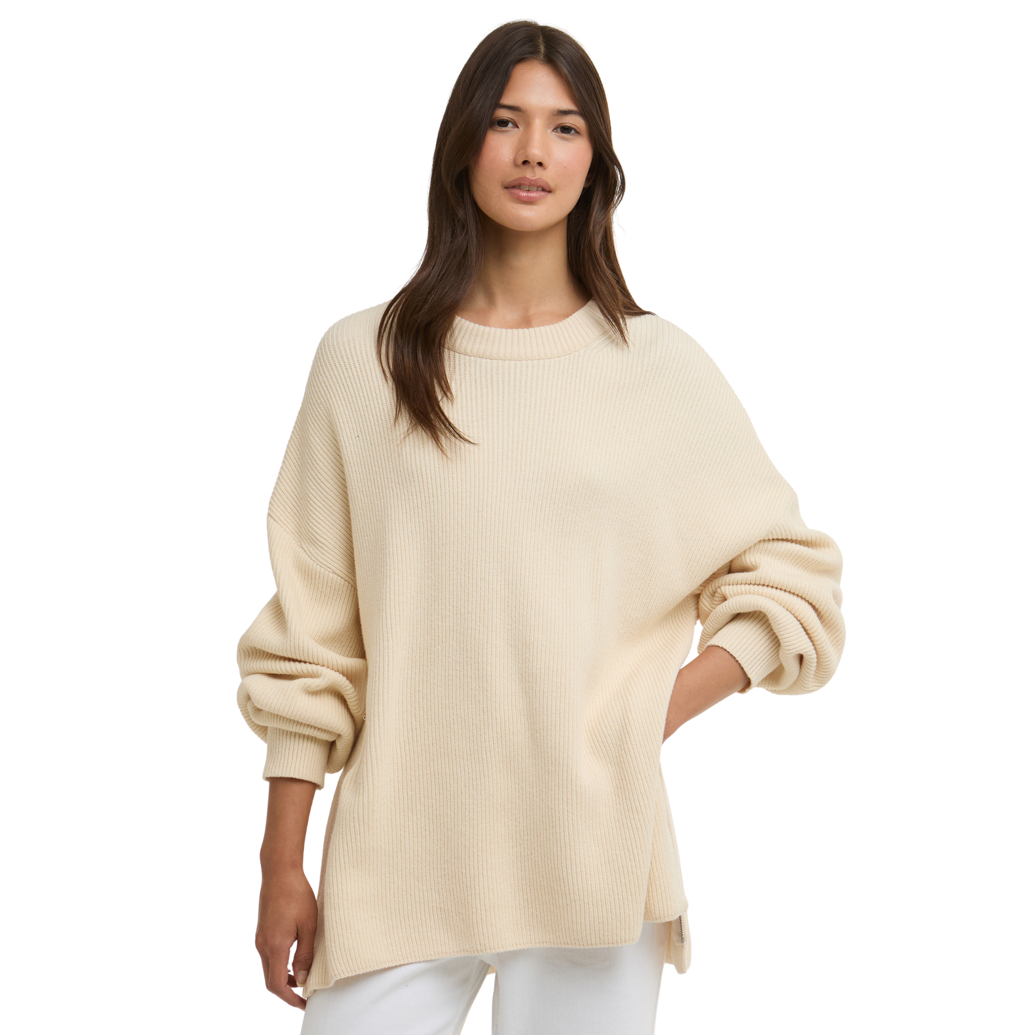 Womens Barbour International Bone White Tara Knitted Jumper