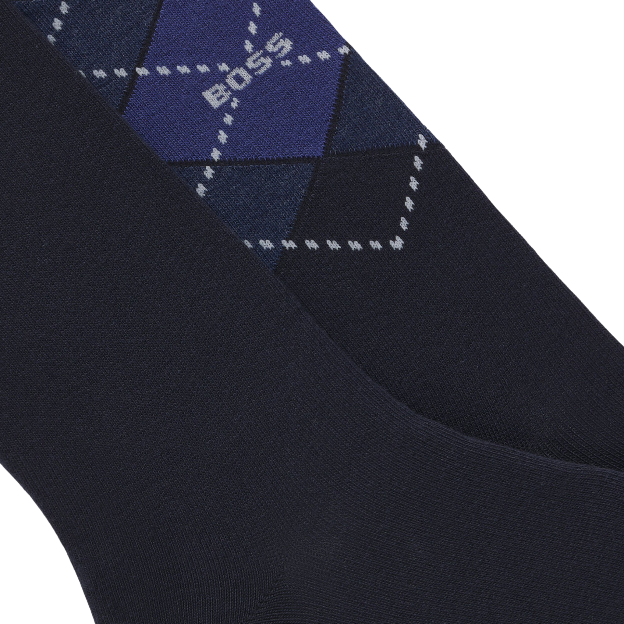 Mens BOSS Dark Blue 2PK RS Argyle CC Socks