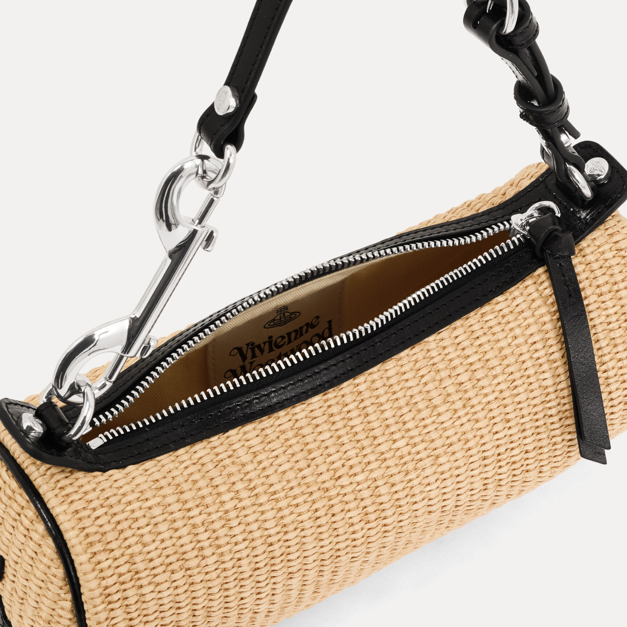 Womens Vivienne Westwood Natural Raffia Cindy Cylinder Bag
