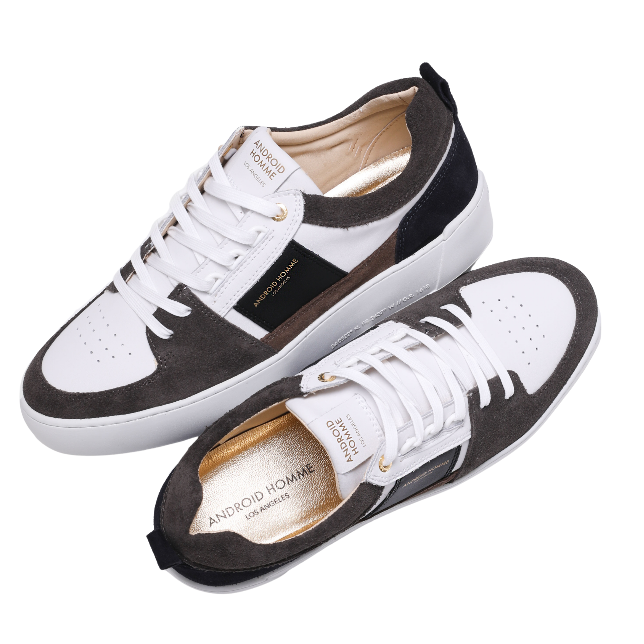 Mens Android Homme White/Navy/Grey/Taupe Point Dume Trainers