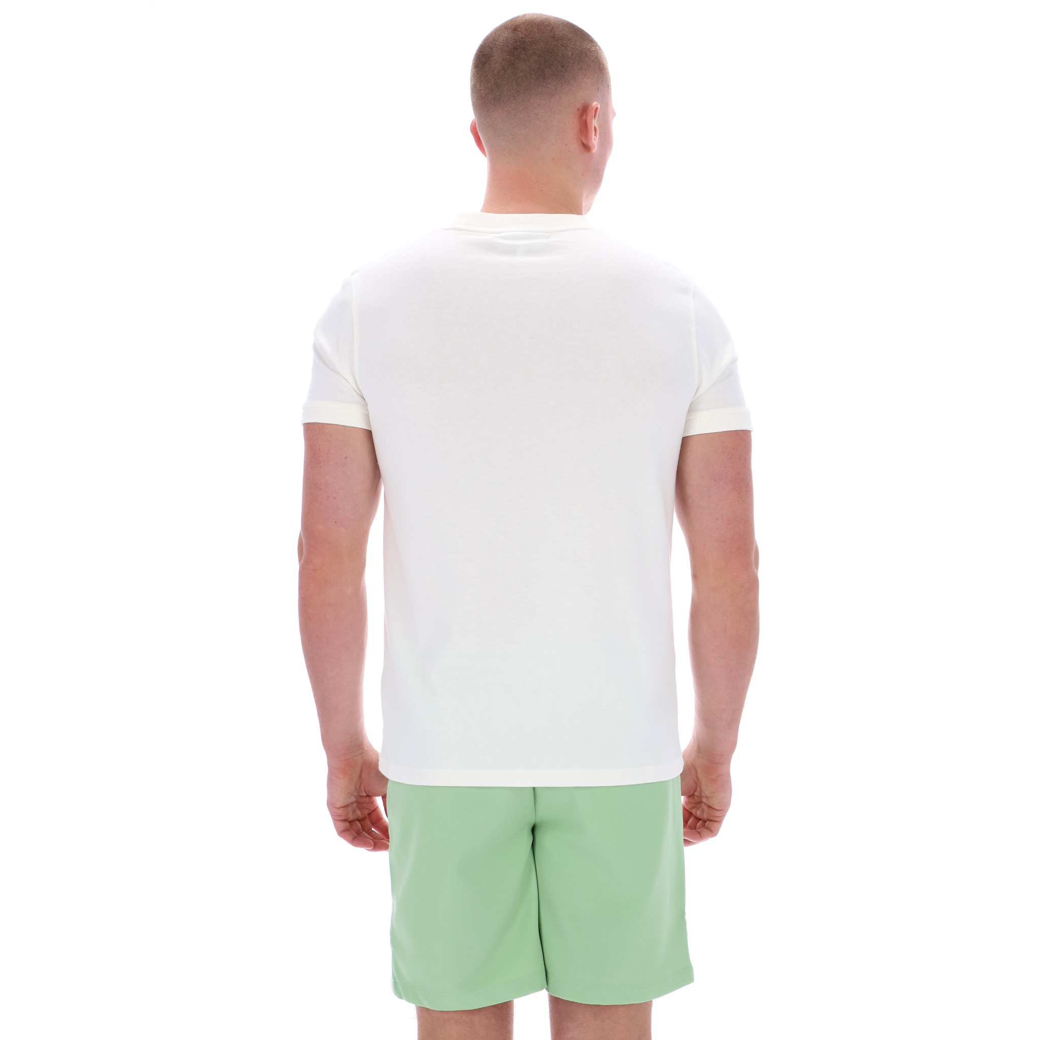 Mens Sergio Tacchini Gardenia/Quiet Green Master S/s T Shirt