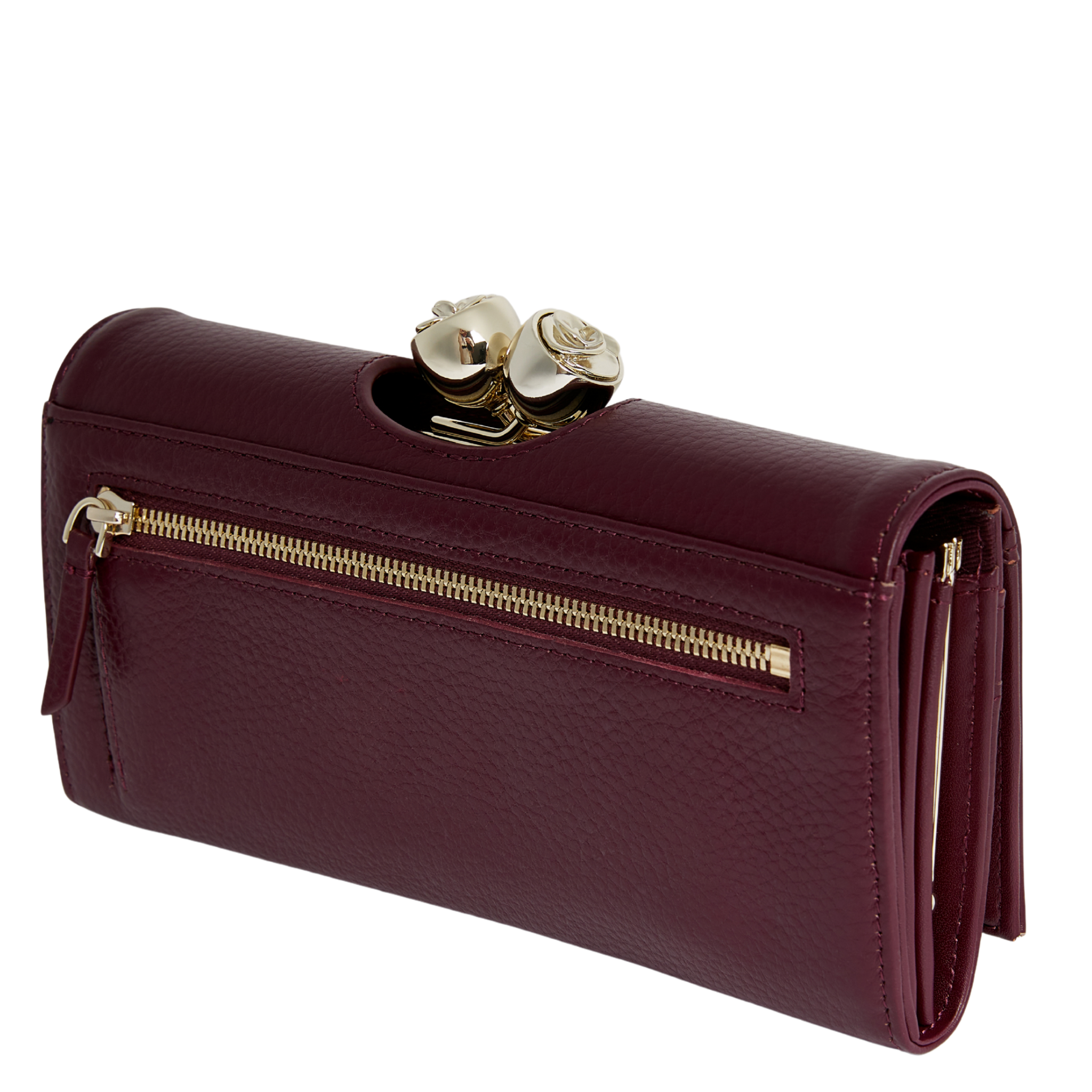 Womens Ted Baker Dark Red Roosali Large Bobble Purse