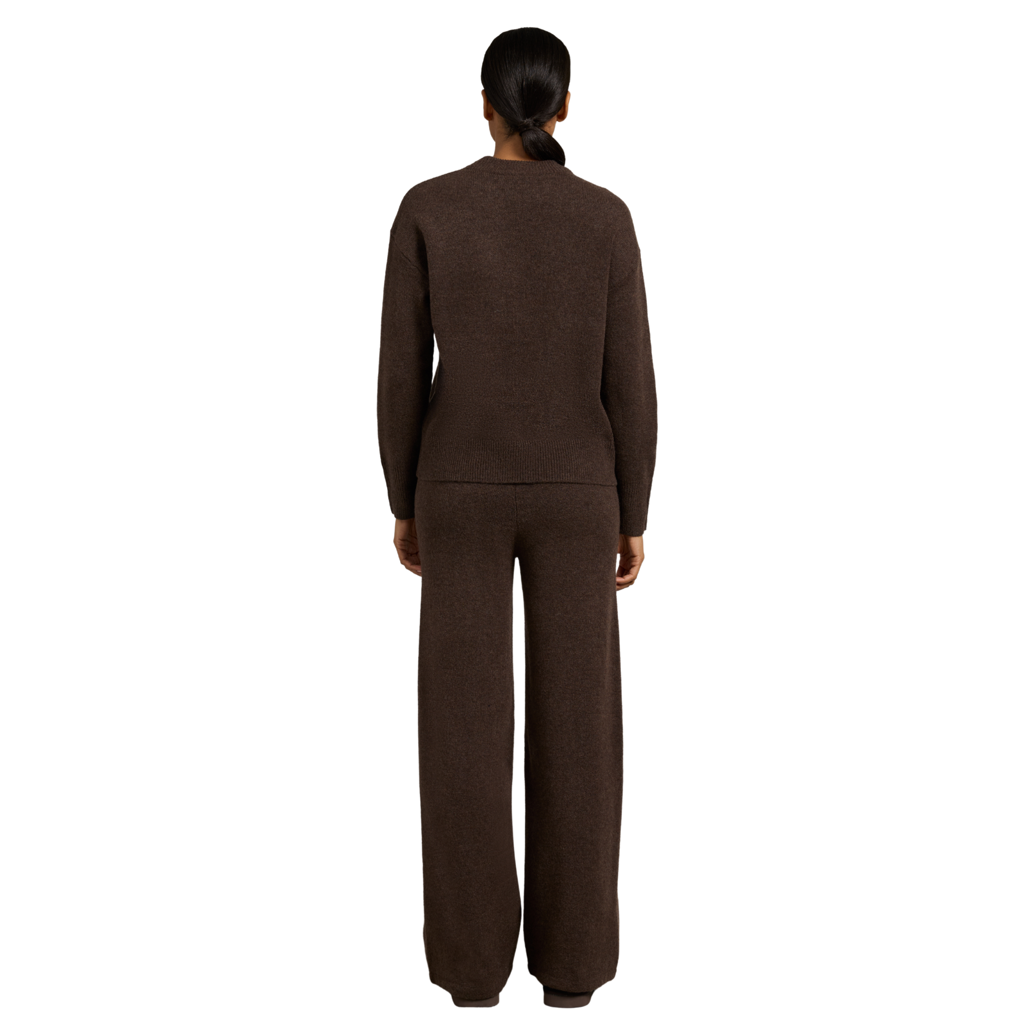 Womens Holland Cooper Chocolate Nina Knitted Wide Leg Pants
