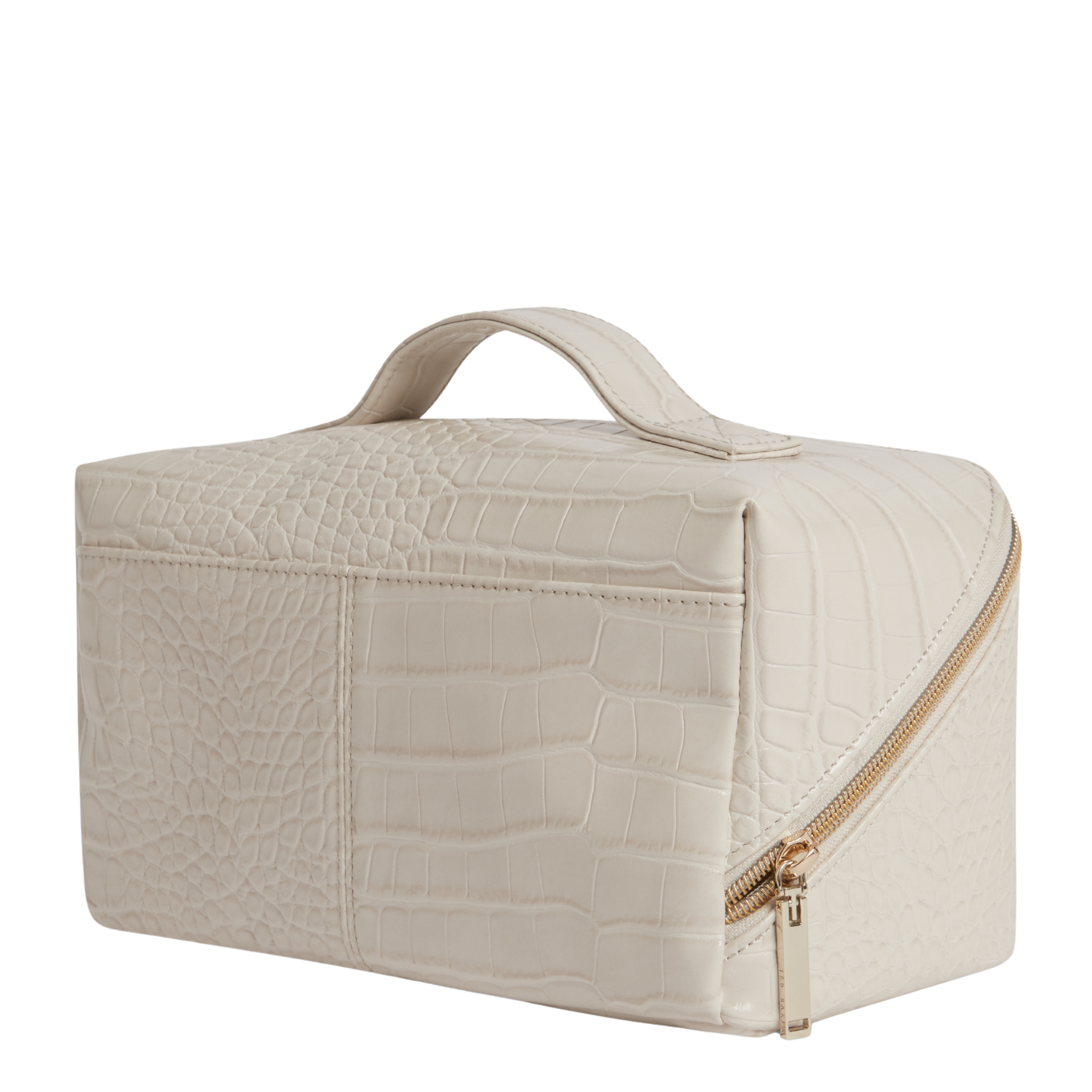 Womens Ted Baker Ivory Vieda Croc Effect Small Makeup Bag