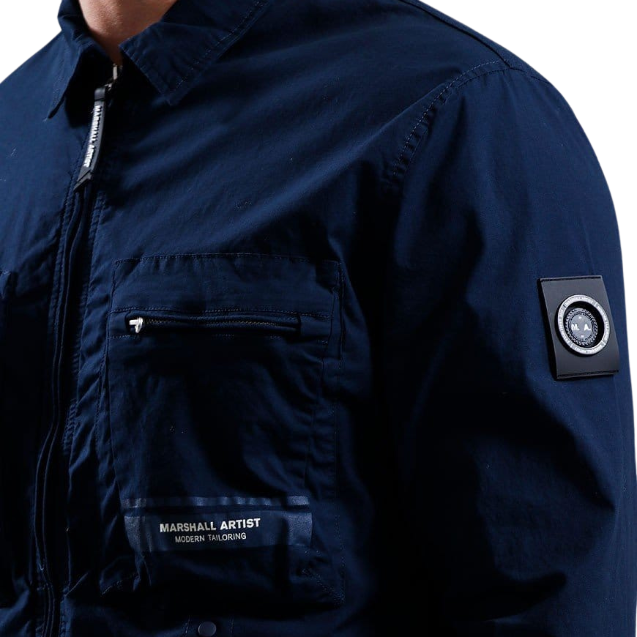 Mens Marshall Artist Navy Seafield Overshirt