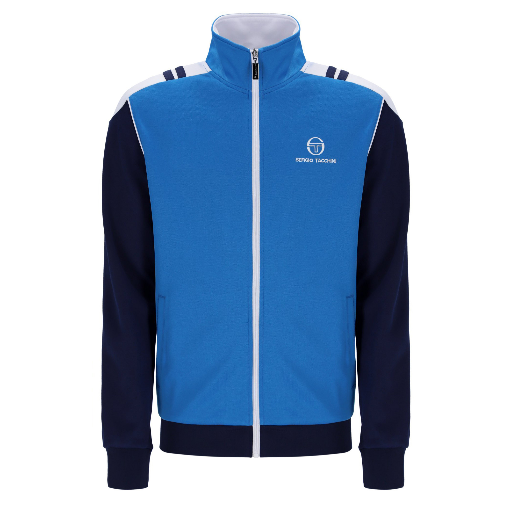 Mens Sergio Tacchini Directoire Maritime Blue Drive Track Top