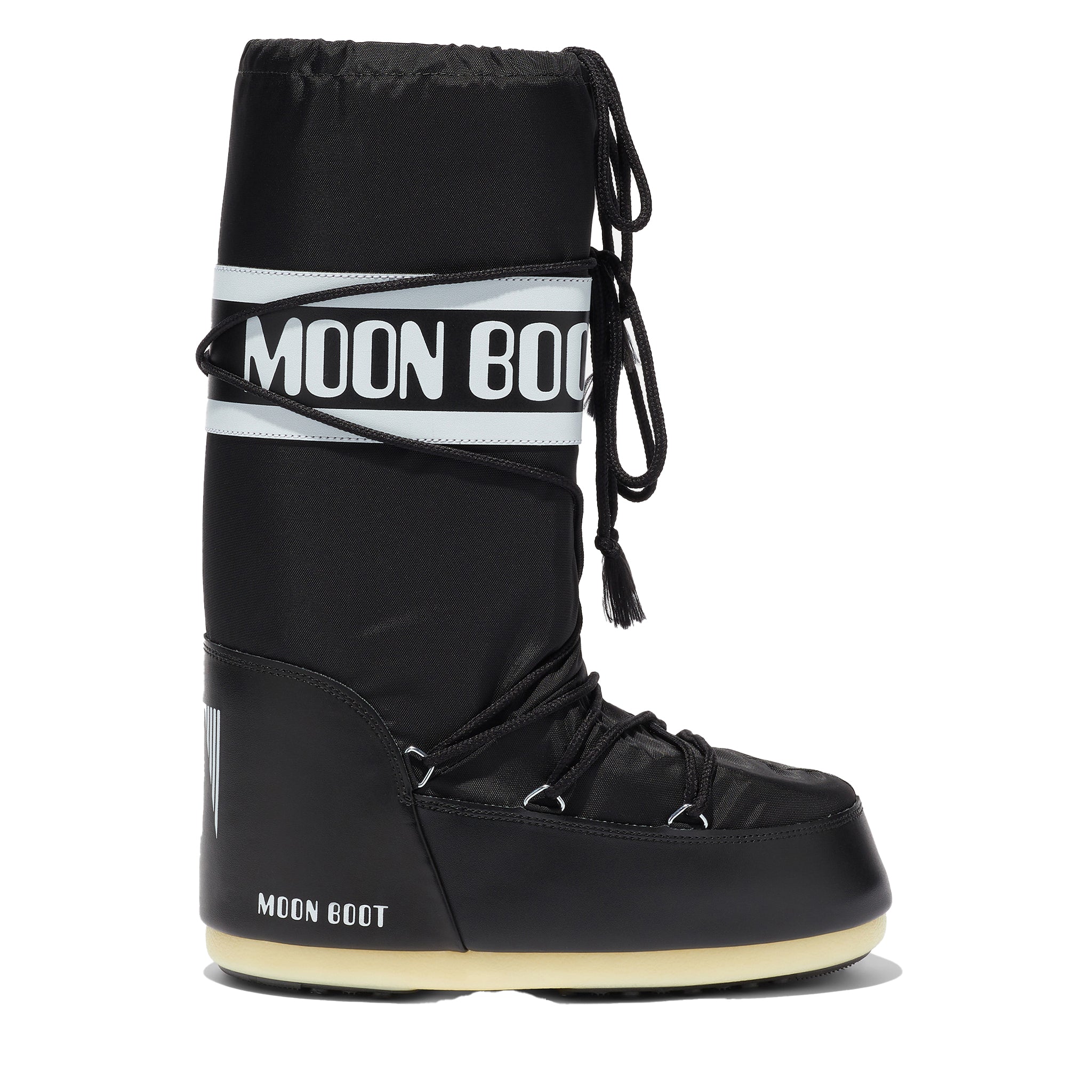 Womens Moon Boot Black Icon Nylon Boots