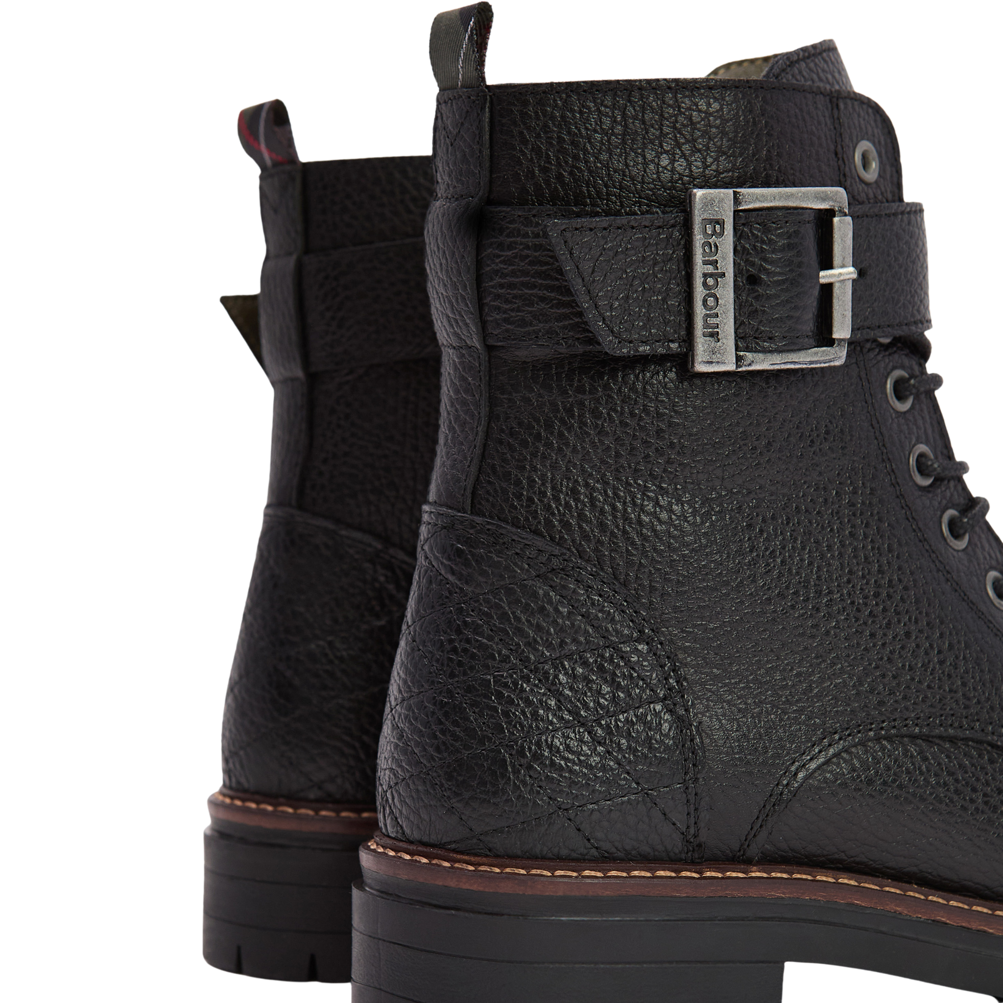 Womens Barbour Black Heidi Lace Up Boots