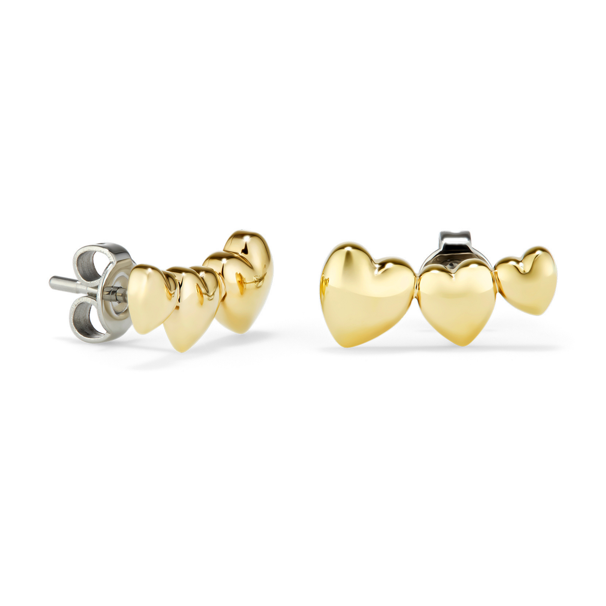 Womens Olivia Burton Gold Mini Hearts Stud Earrings