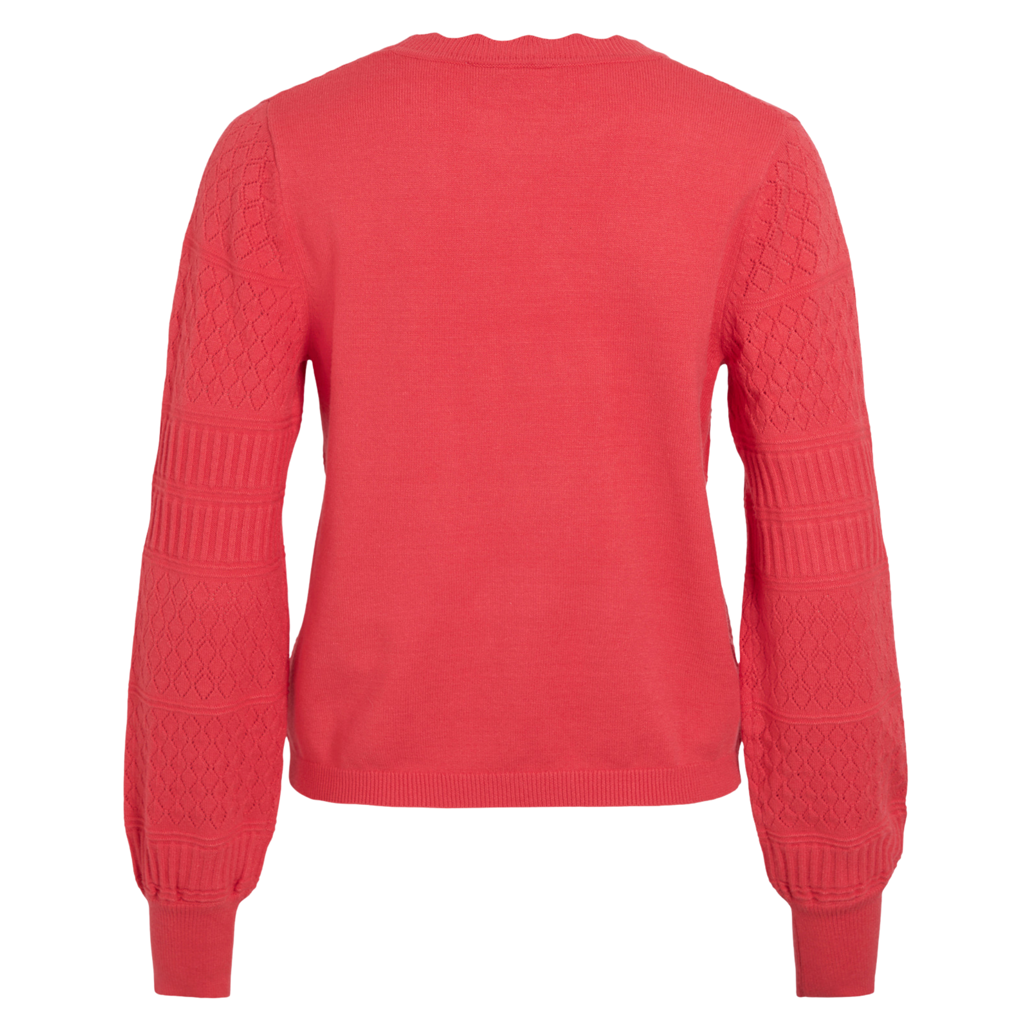 Womens Vila Hibiscus Pointelle Knit Jumper