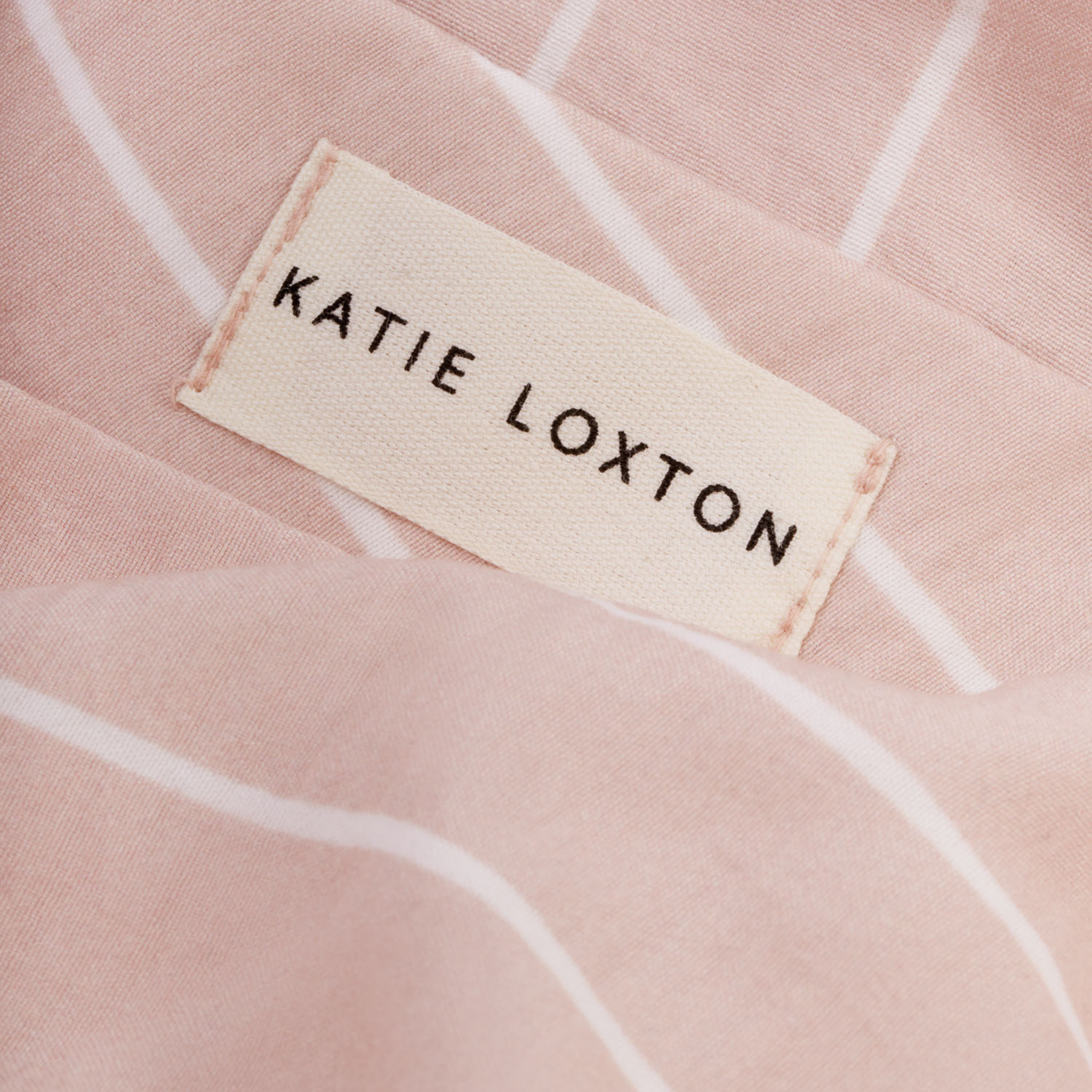 Womens Katie Loxton Pink/White/Stripe Print Gift Boxed Pyjama Set