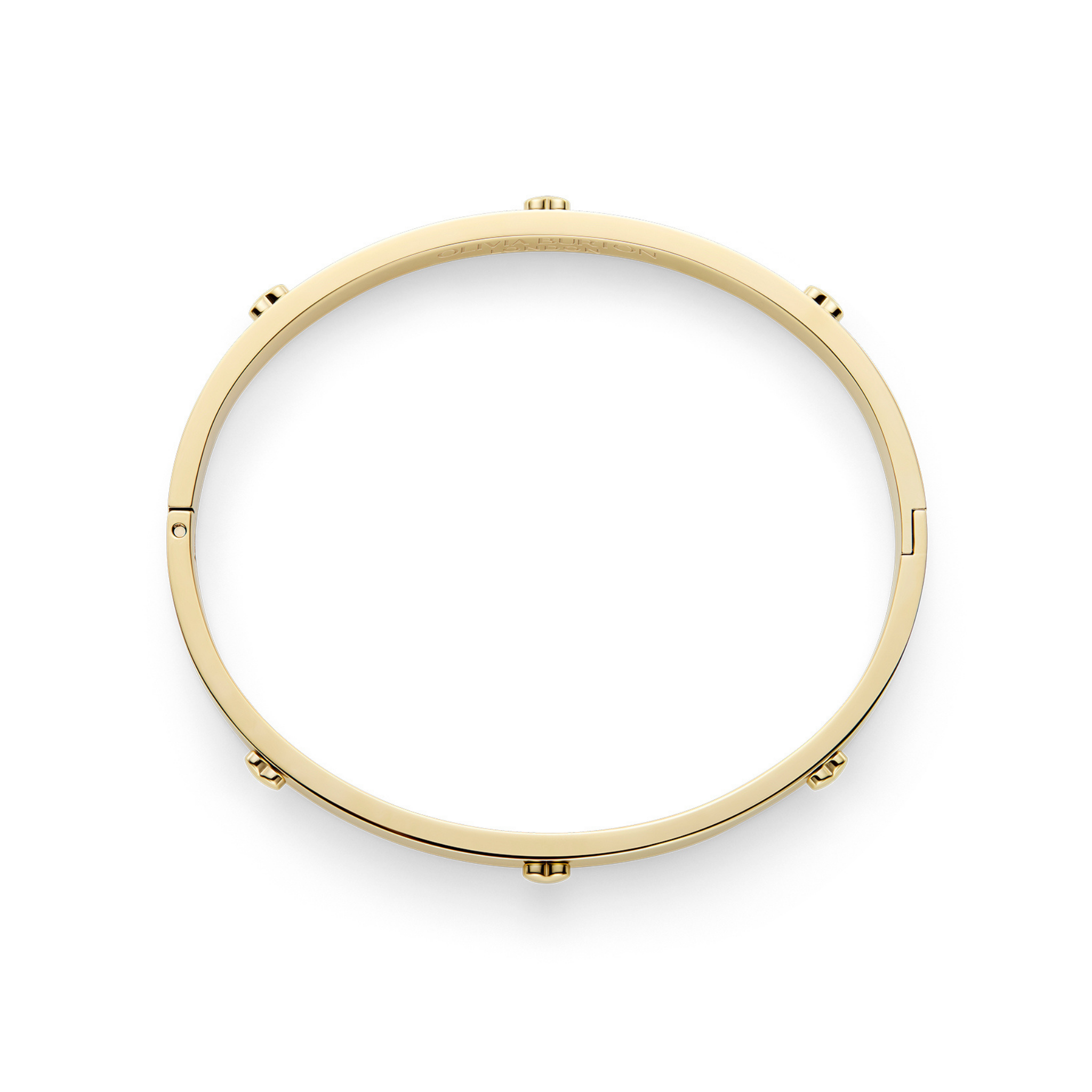 Womens Olivia Burton Gold Mini Hearts Bangle