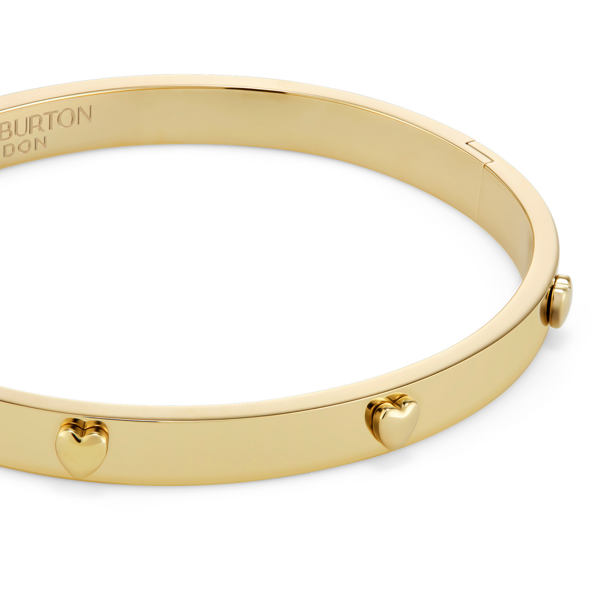 Womens Olivia Burton Gold Mini Hearts Bangle