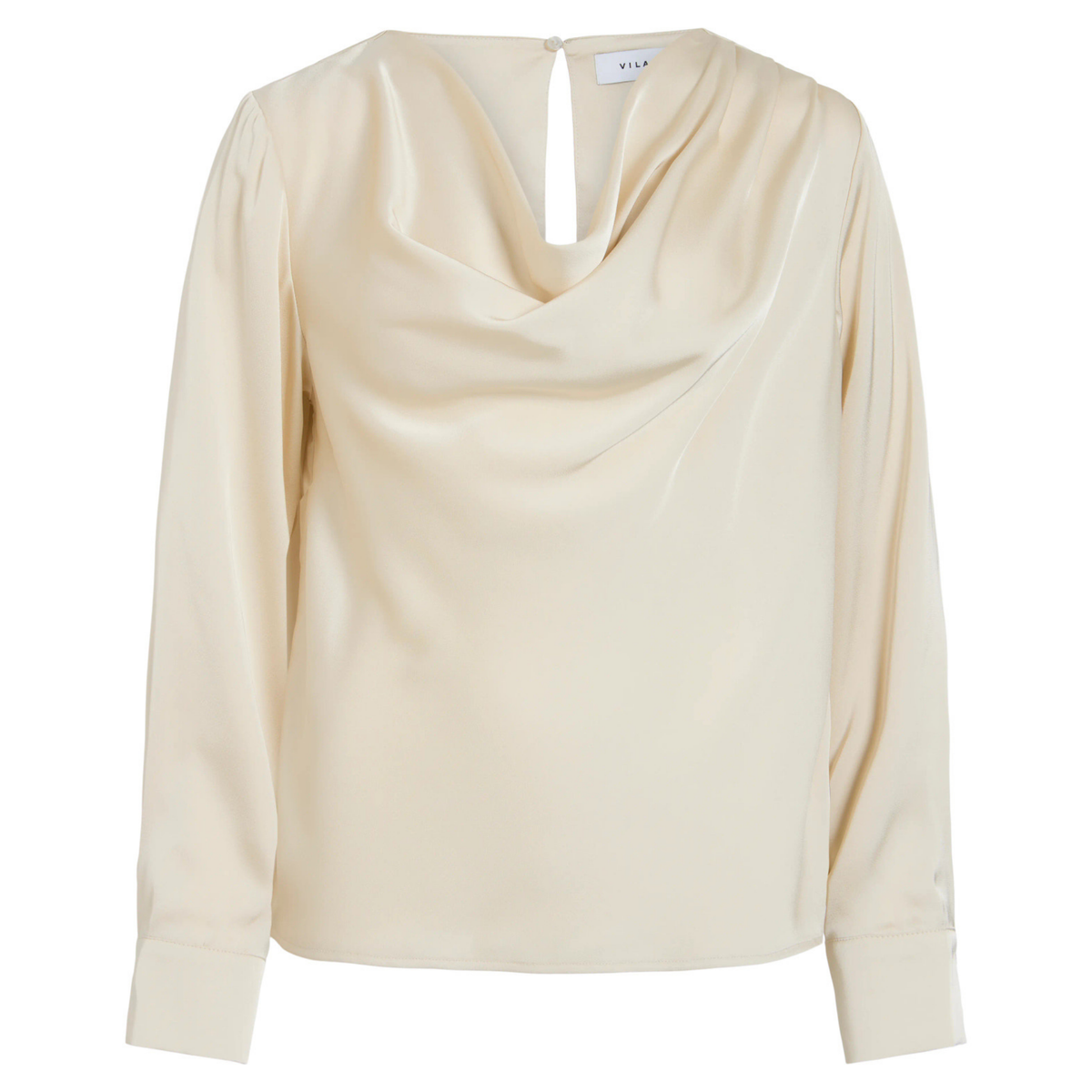 Womens Vila Birch Vifreja Waterfall Satin L/s Top
