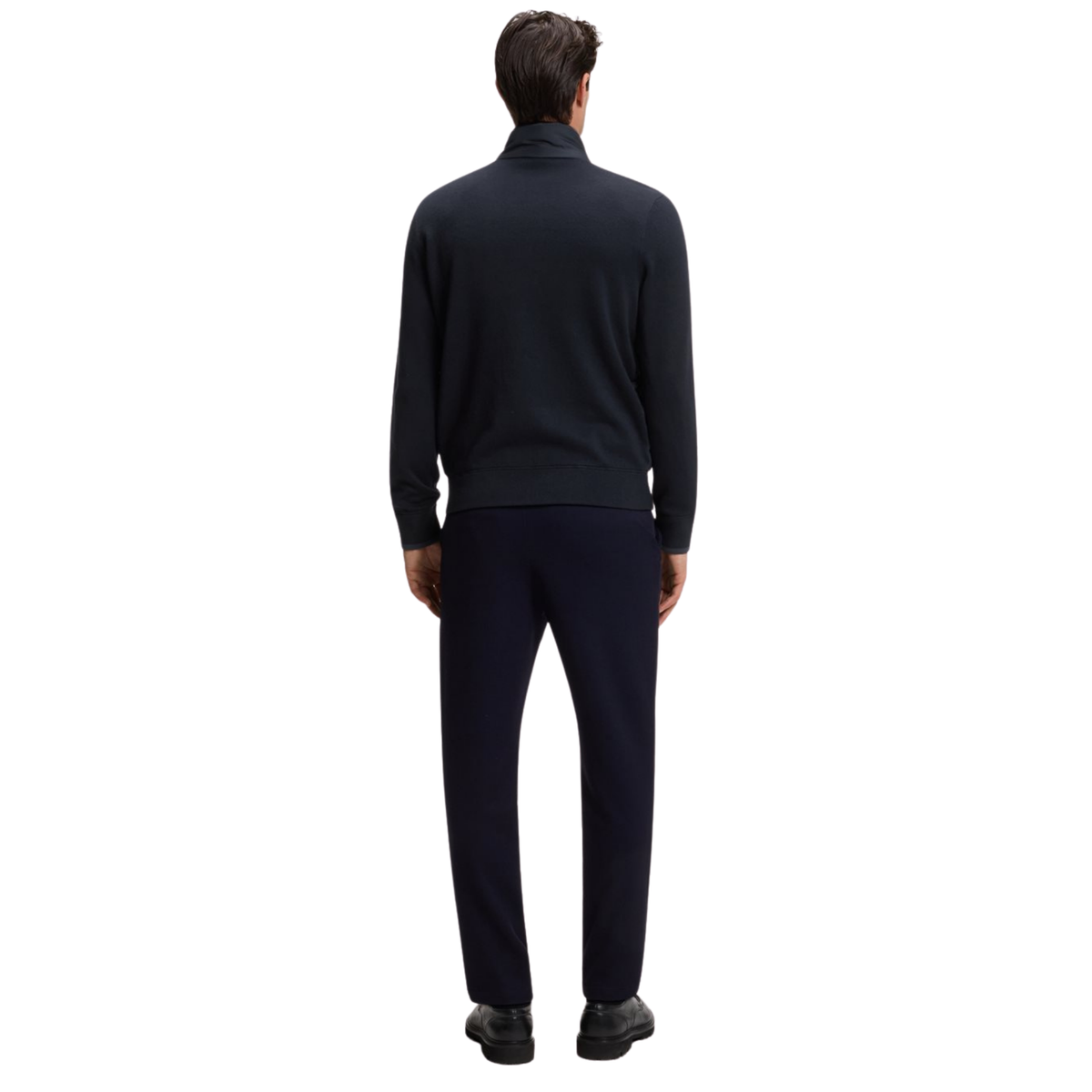 Mens BOSS Dark Blue H-Facente Hybrid Knit Jacket