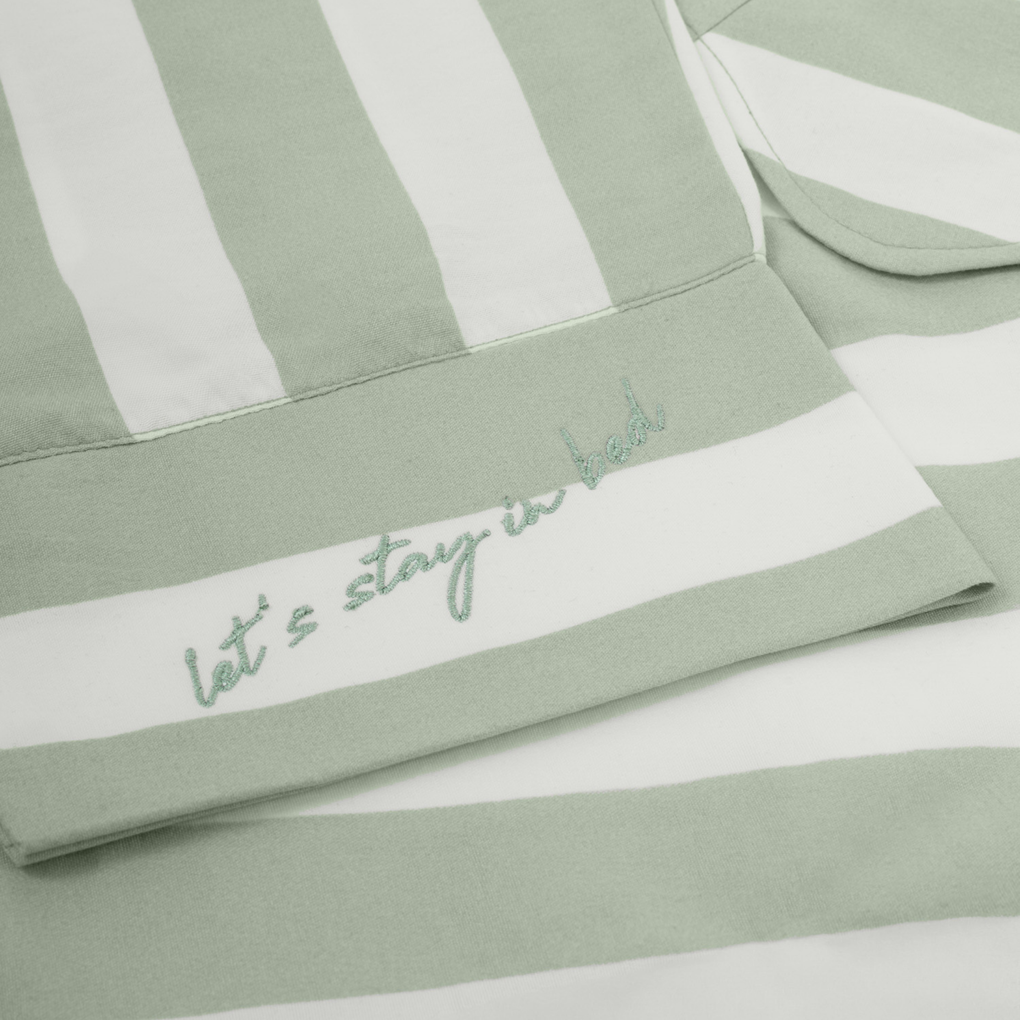 Womens Katie Loxton Green Mist/Off White/Stripe Print Gift Boxed Pyjama Set