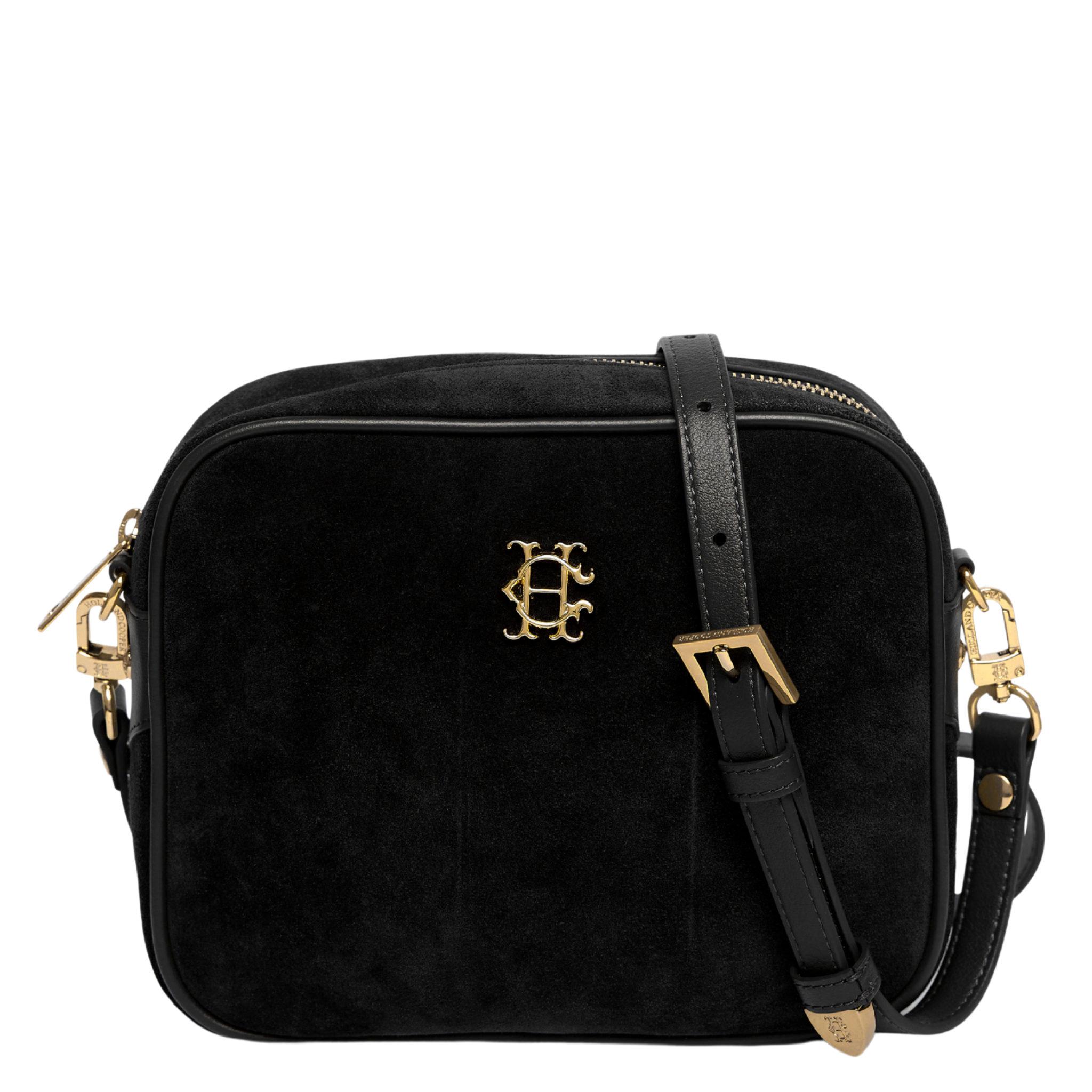 Womens Holland Cooper Black Leather Country Camera Bag