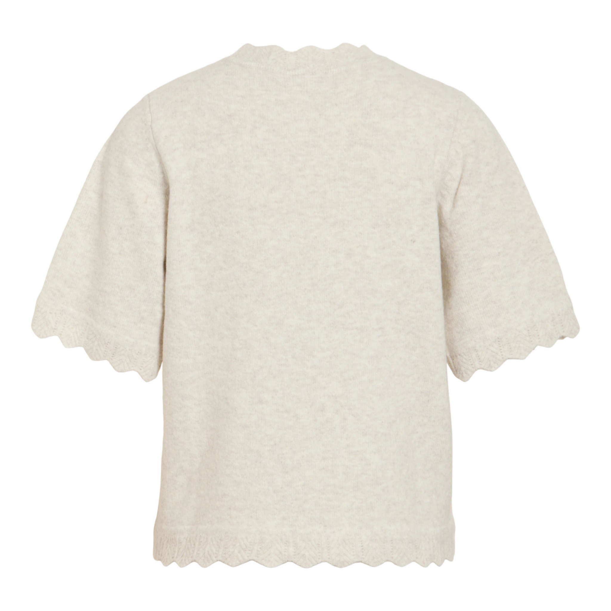 Womens Vila Super Light Natural Vinikolina 2/4 Sleeve Knit