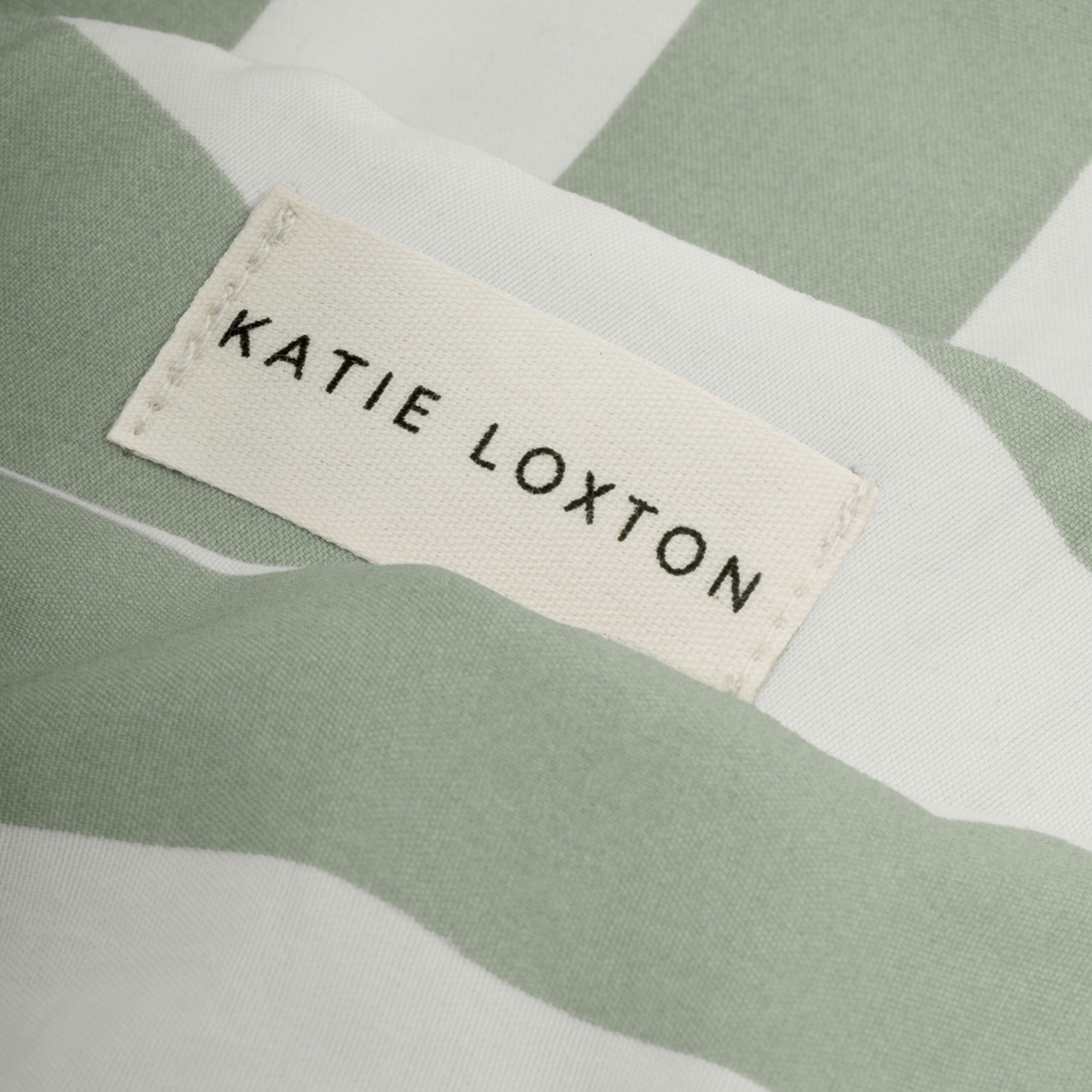 Womens Katie Loxton Green Mist/Off White/Stripe Print Gift Boxed Pyjama Set