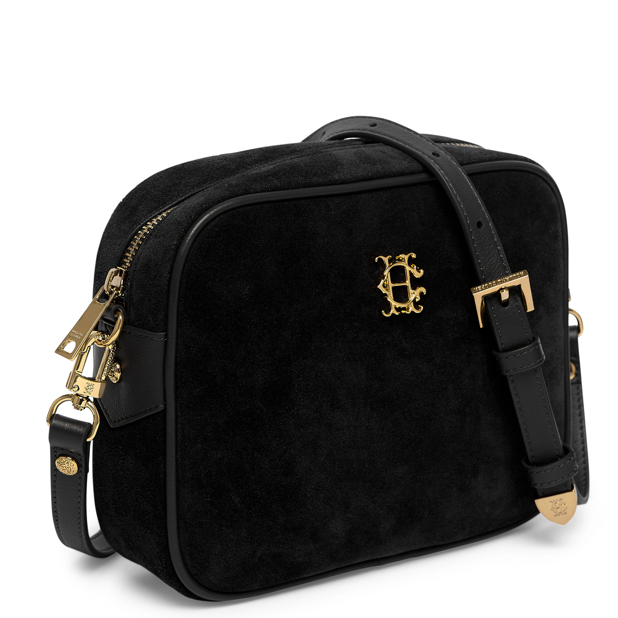 Womens Holland Cooper Black Leather Country Camera Bag